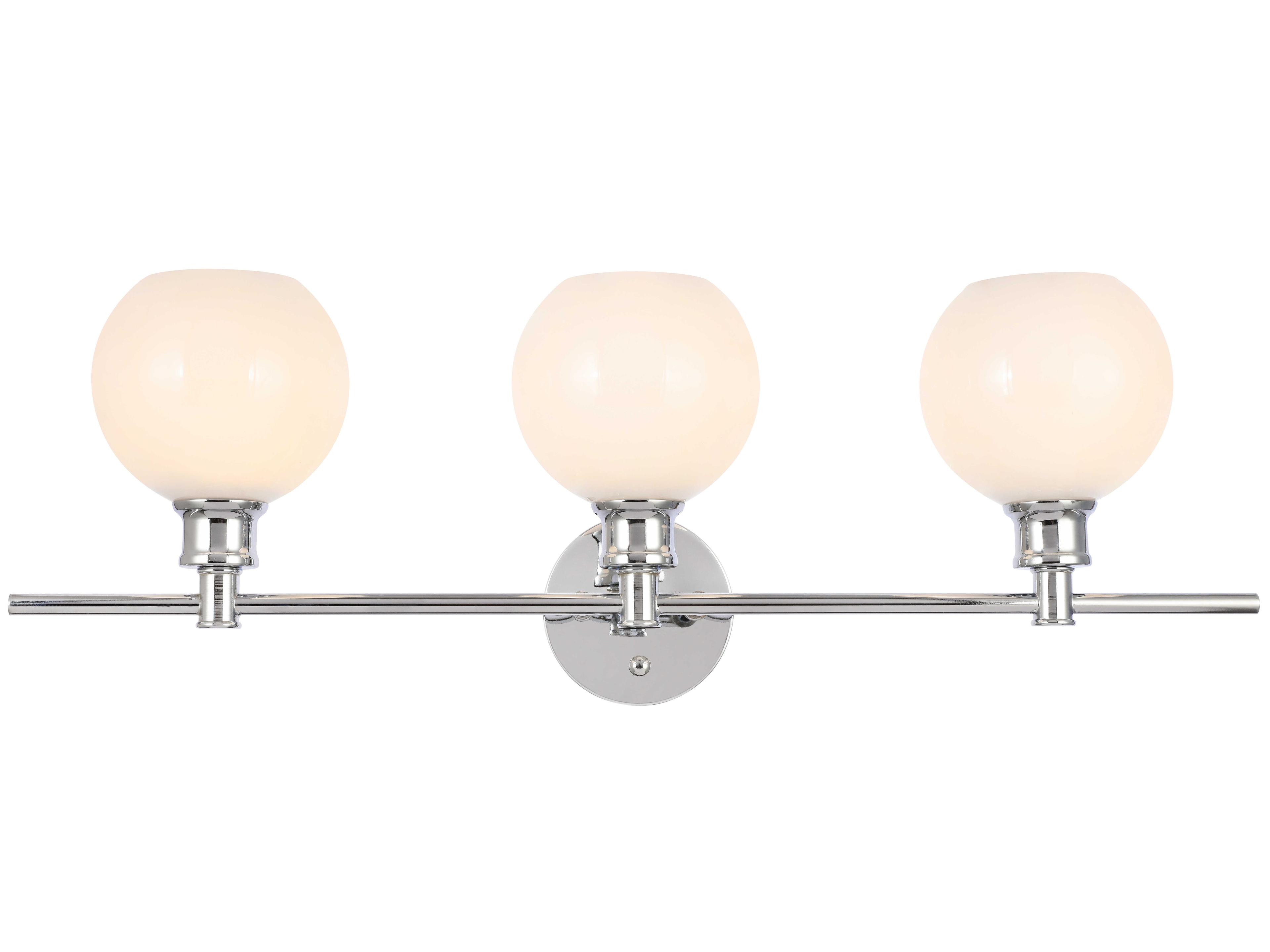 Collier 3-Light Chrome Glass LED Vanity Light