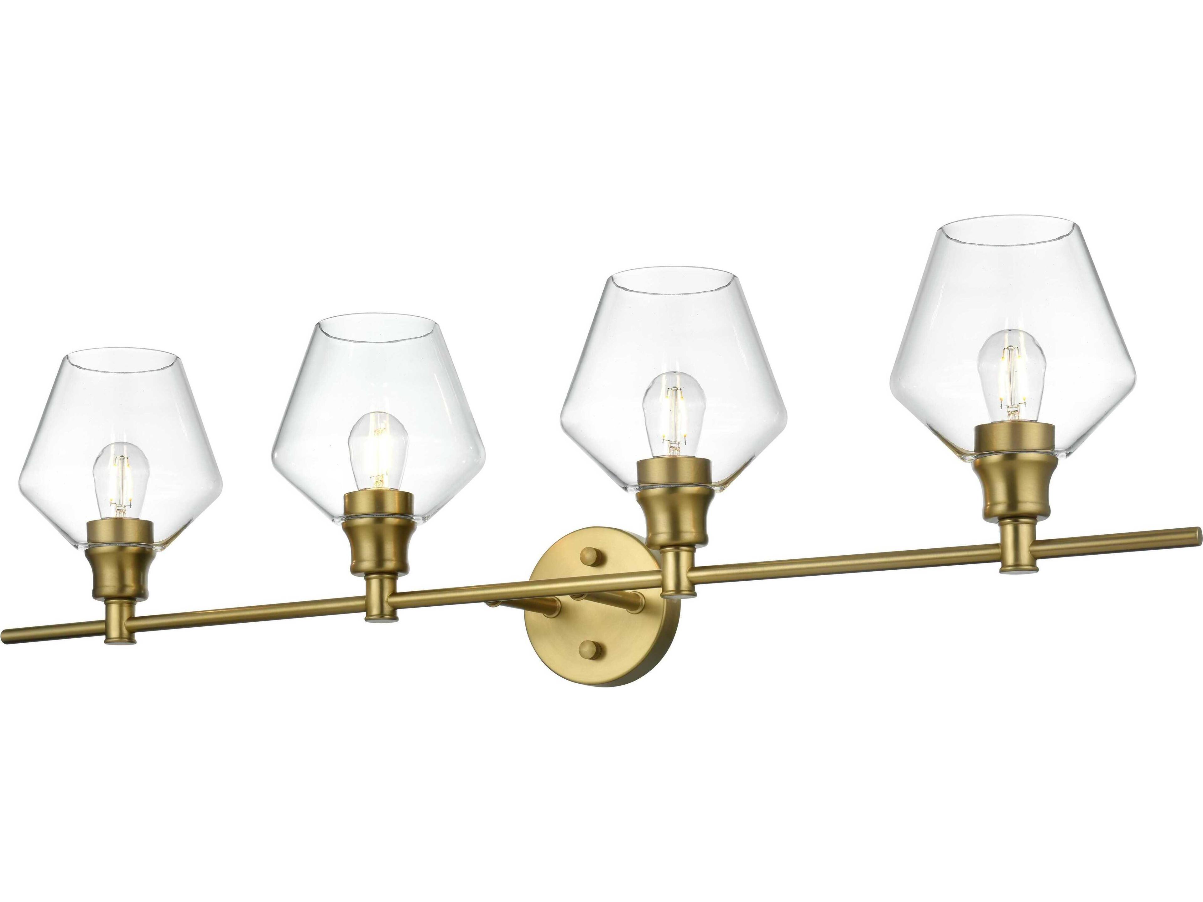 Gene 4-Light Satin Gold Vanity Light