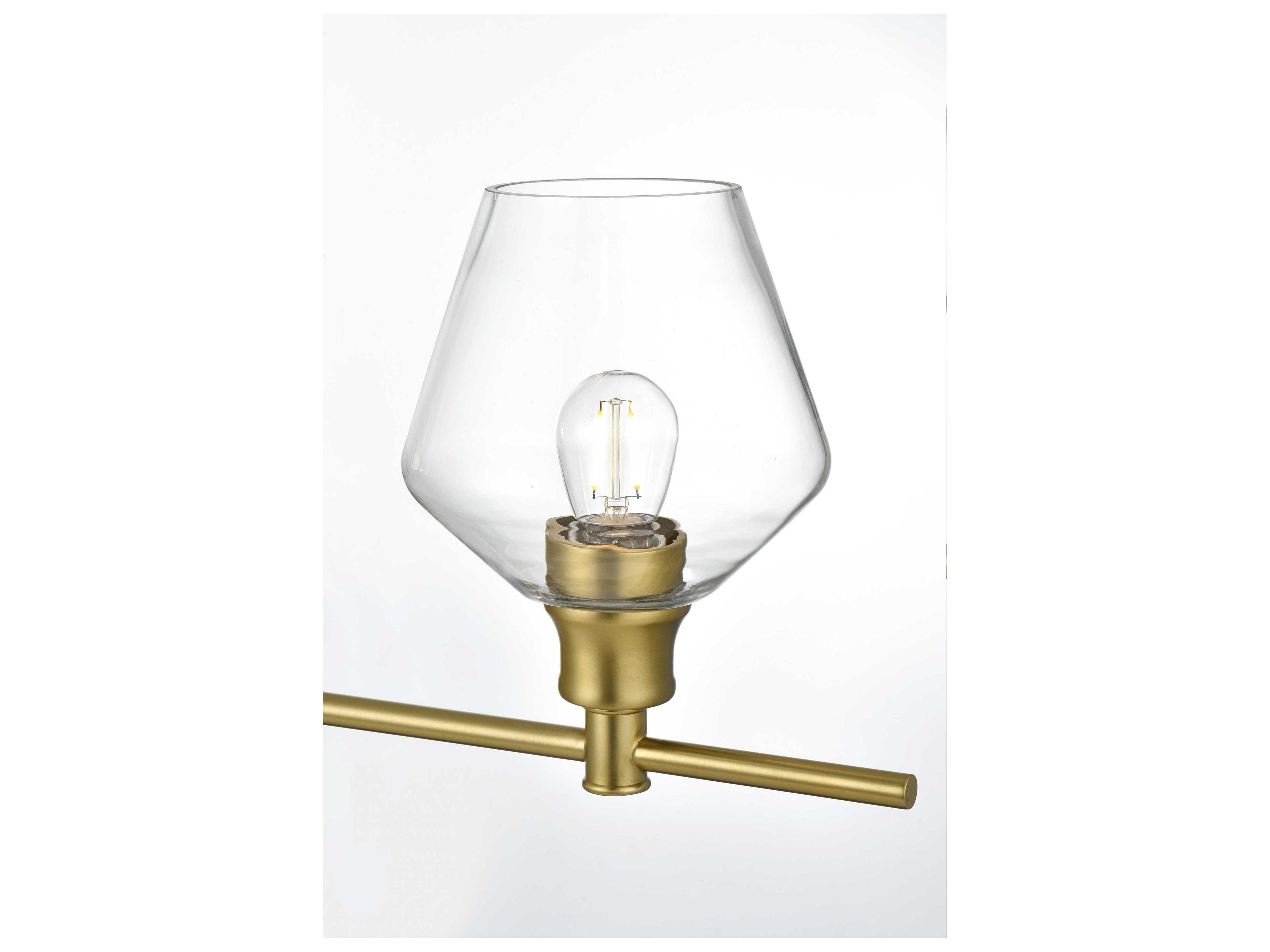 Elegant Lighting Gene 4-Light Satin Gold Vanity Light