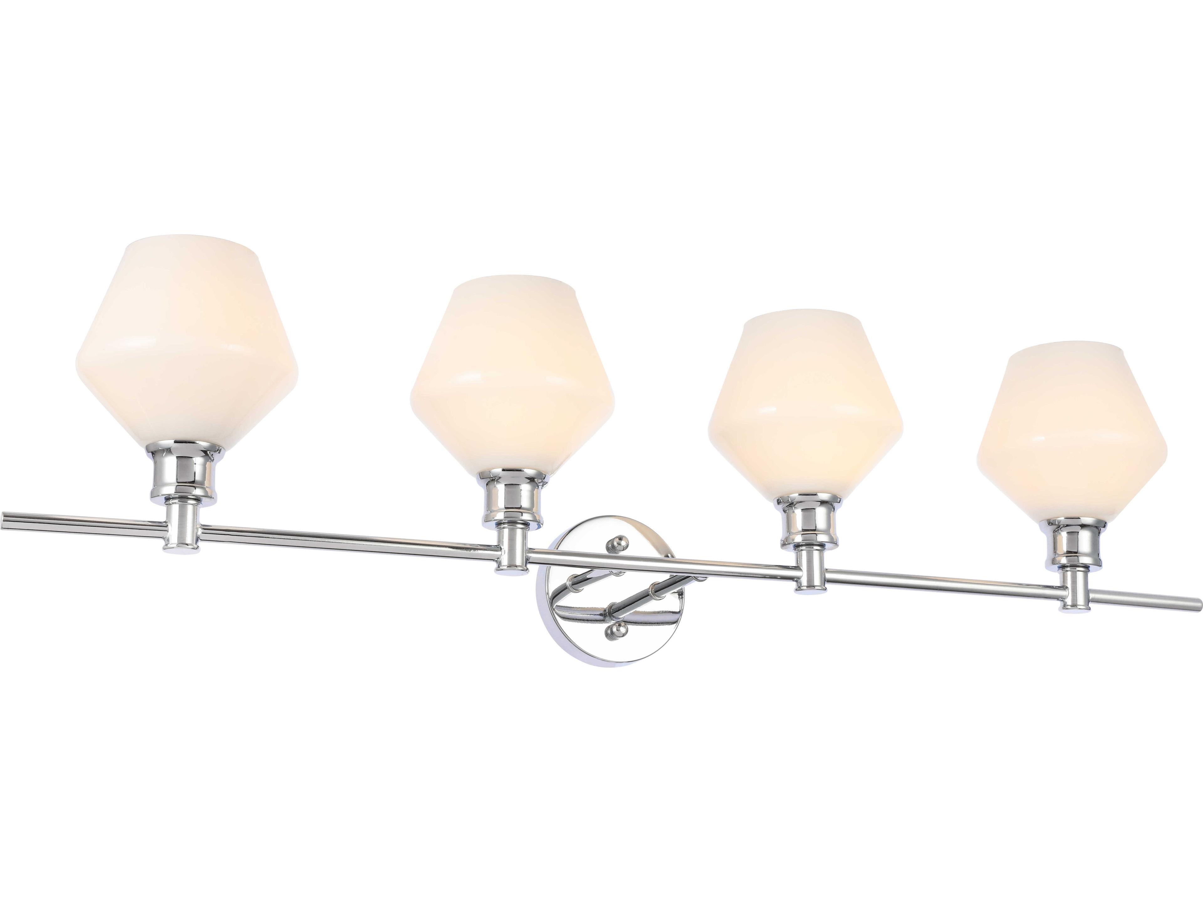 Elegant Lighting Gene 4-Light Chrome Glass LED Vanity Light