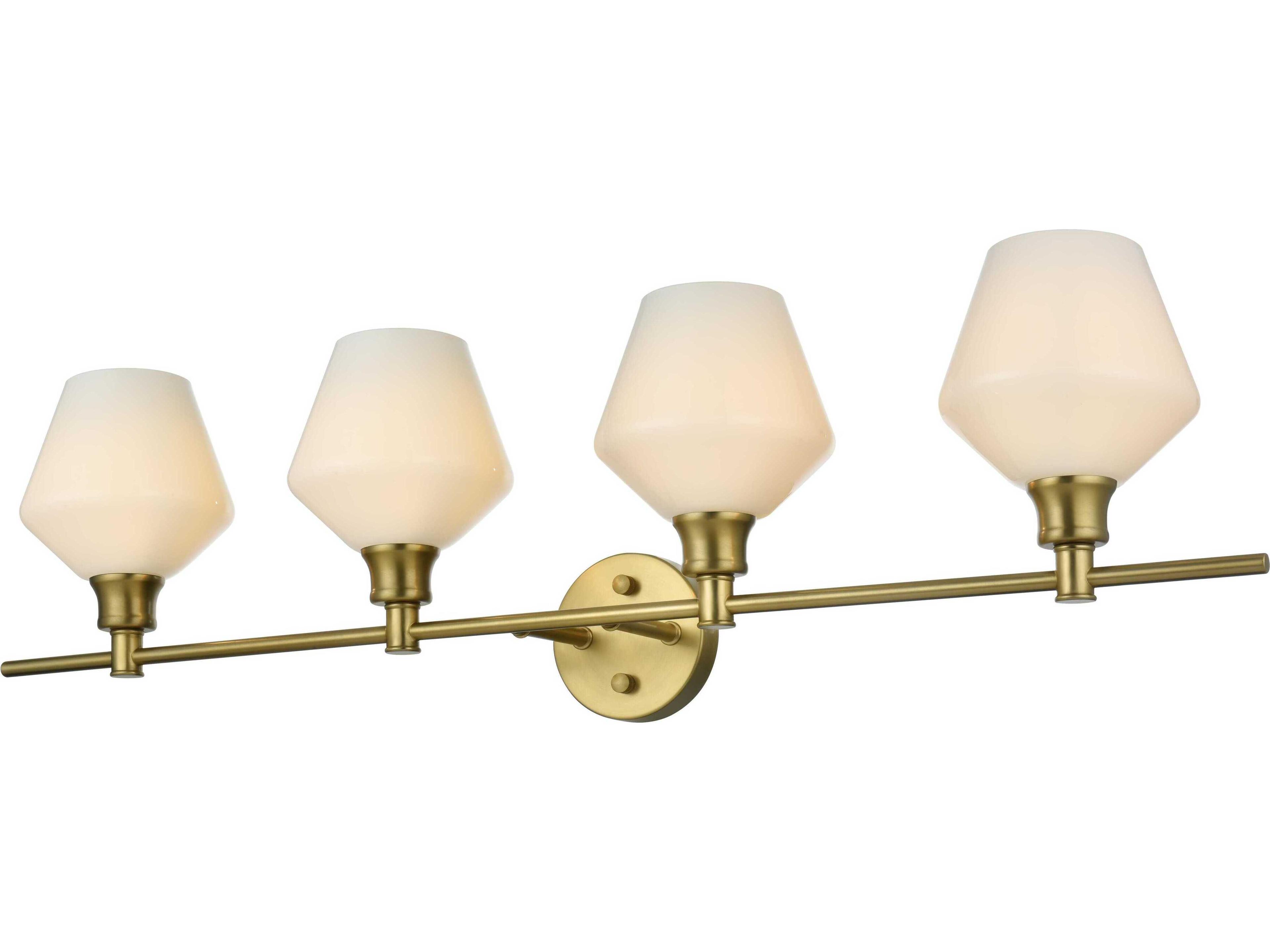 Gene 4-Light Satin Gold Vanity Light