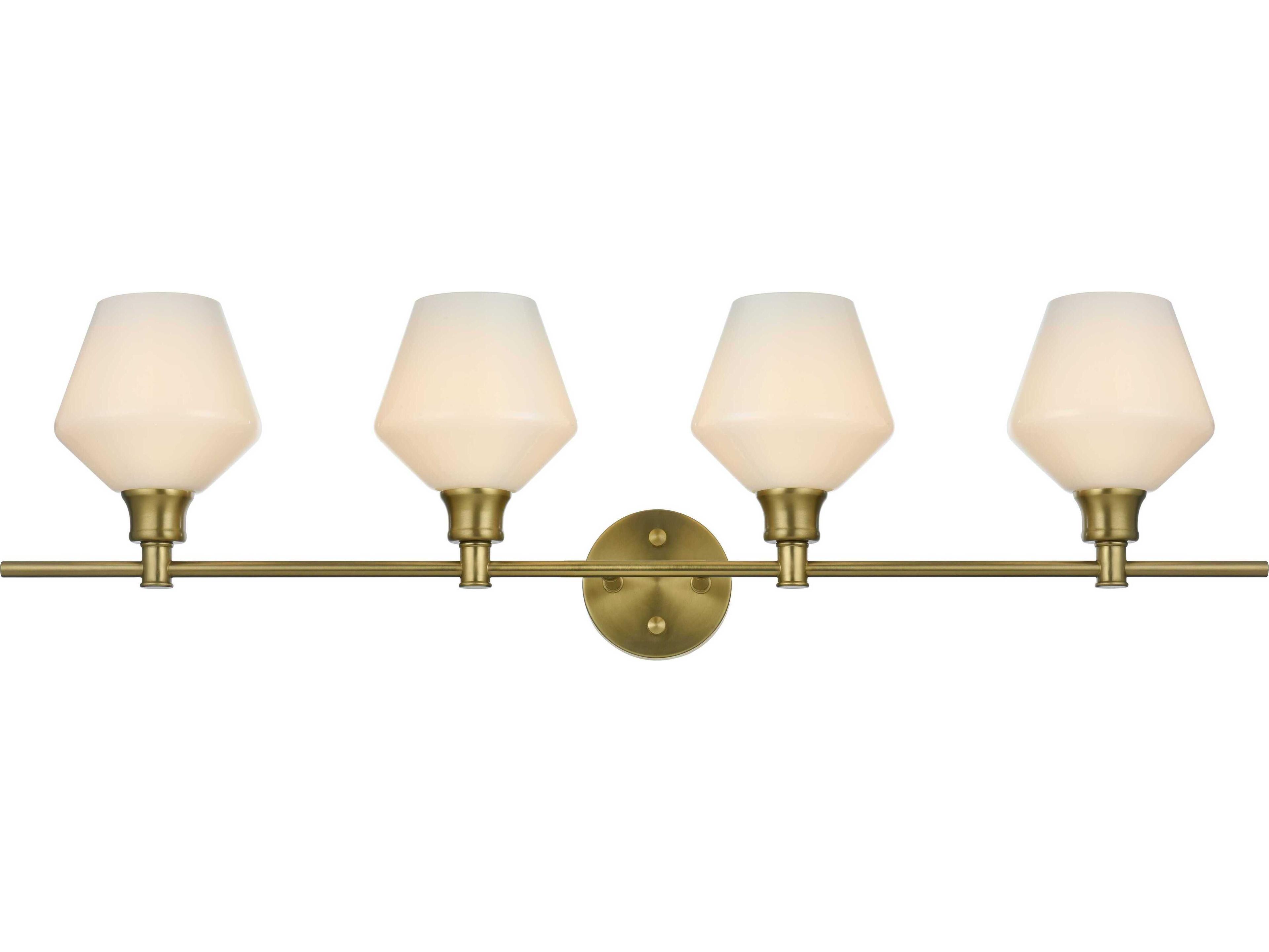Elegant Lighting Gene 4-Light Satin Gold Vanity Light