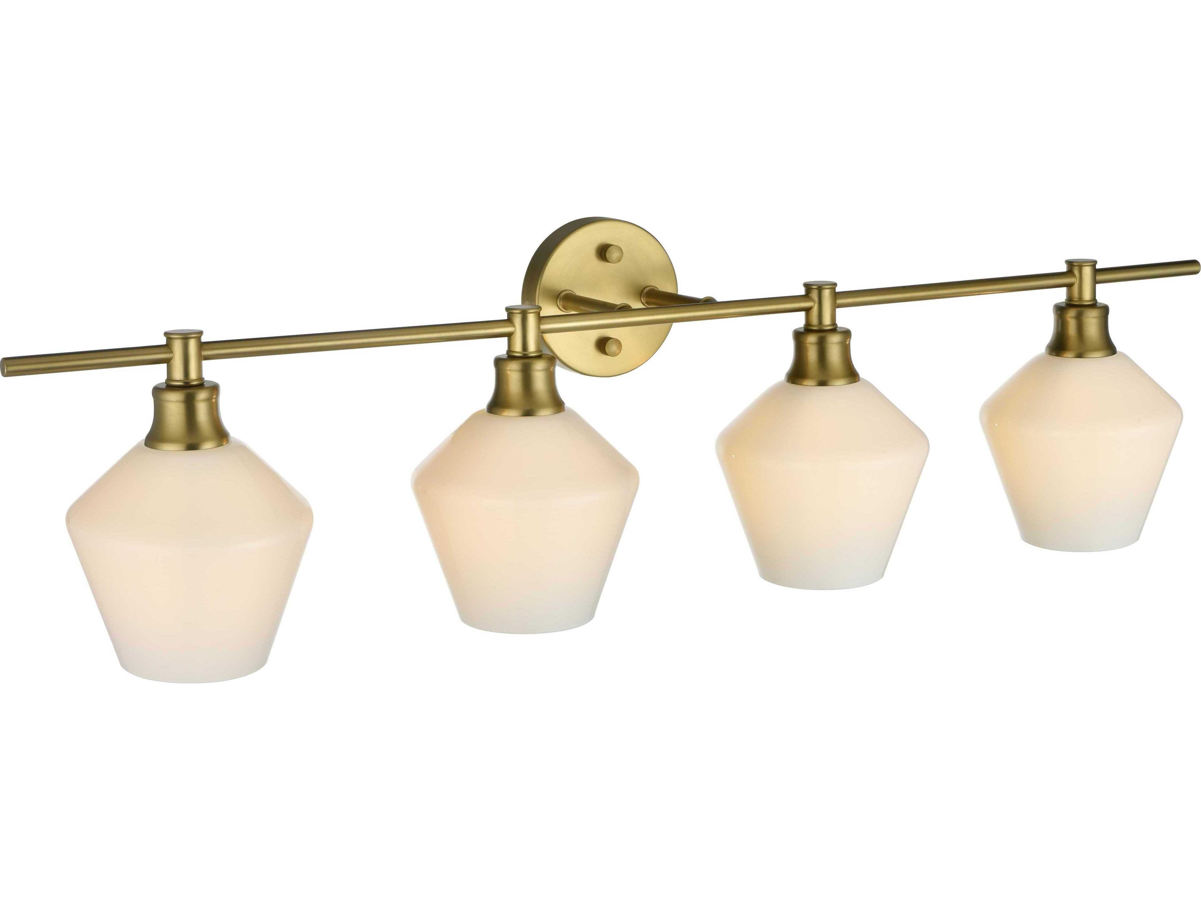 Elegant Lighting Gene 4-Light Satin Gold Vanity Light