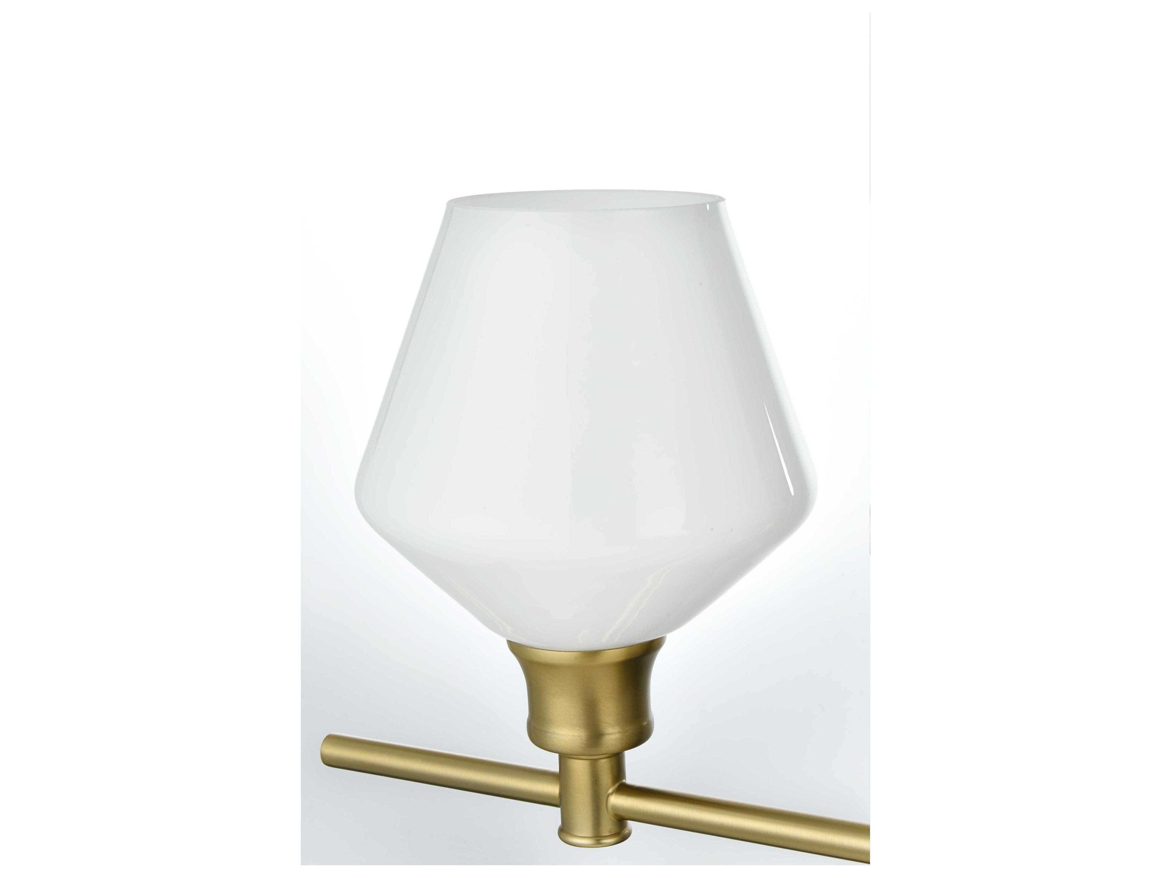 Elegant Lighting Gene 4-Light Satin Gold Vanity Light