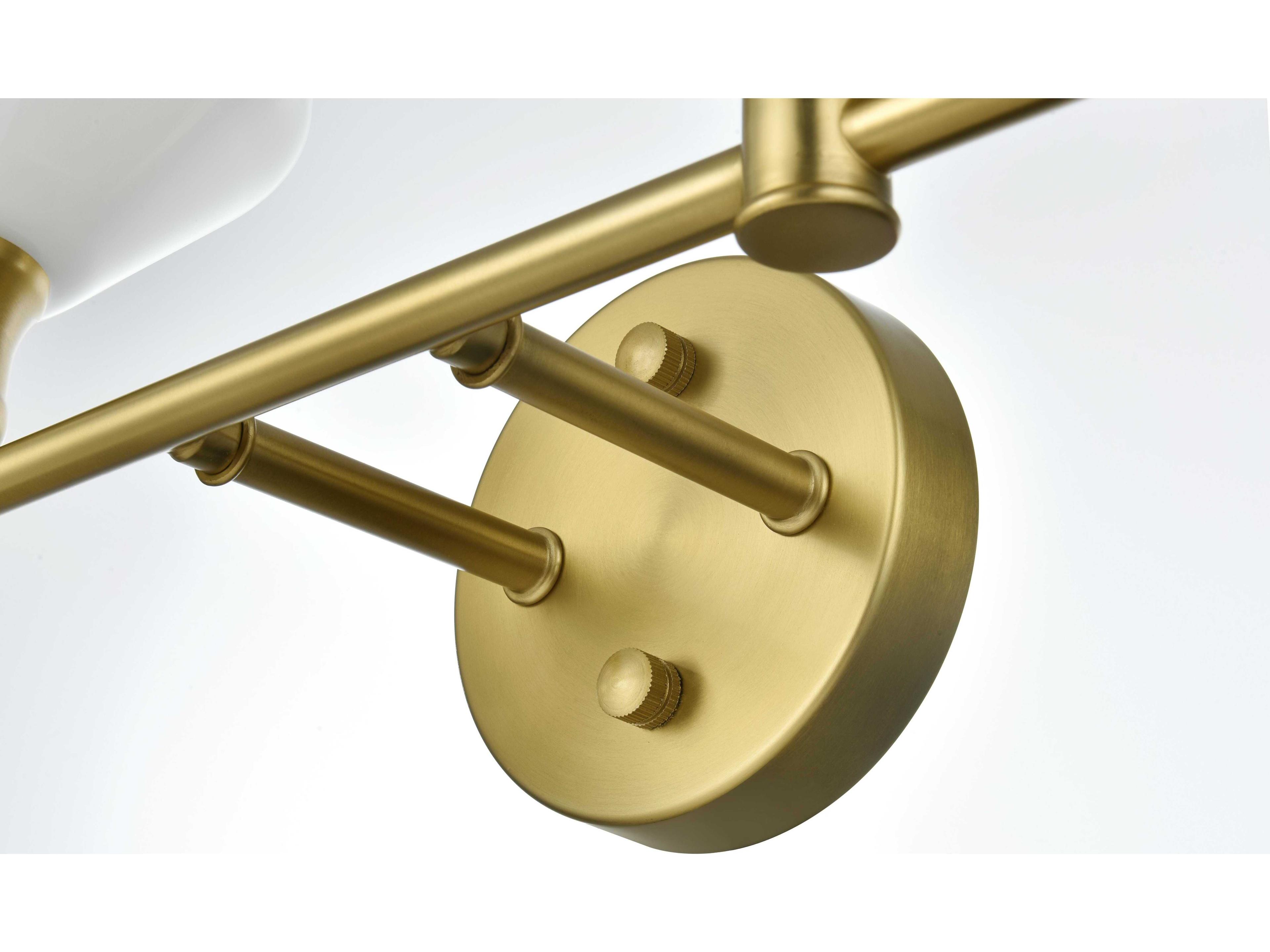 Elegant Lighting Gene 4-Light Satin Gold Vanity Light