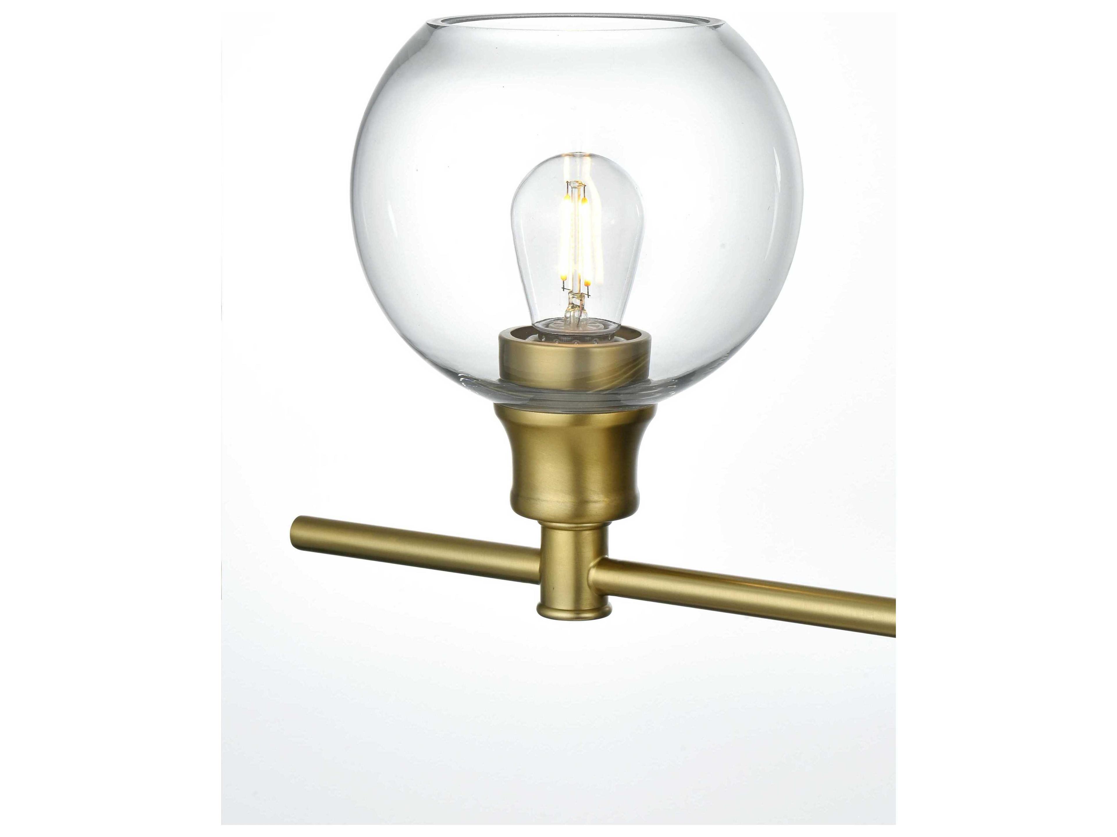 Elegant Lighting Collier 4-Light Satin Gold Vanity Light