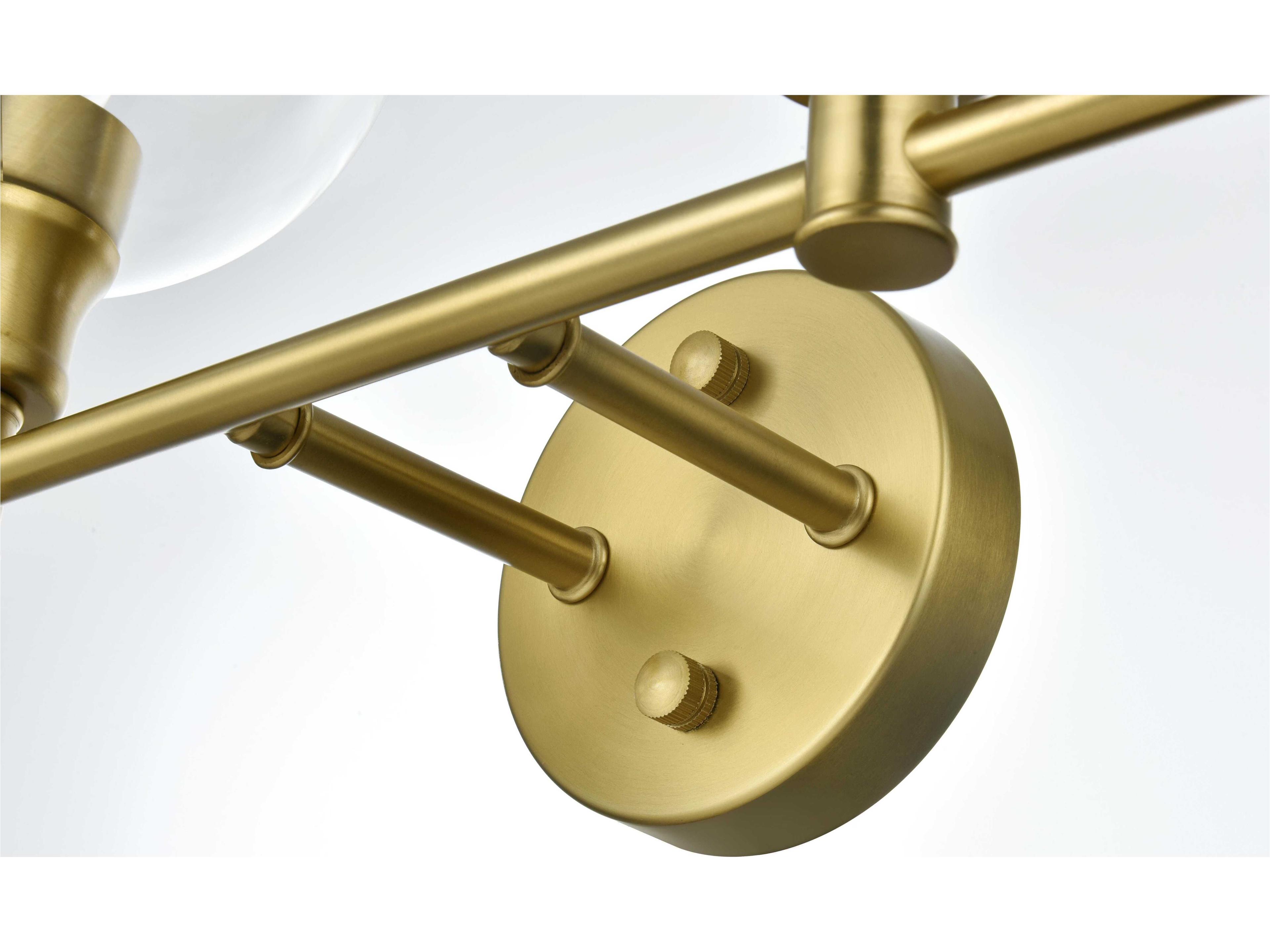 Elegant Lighting Collier 4-Light Satin Gold Vanity Light