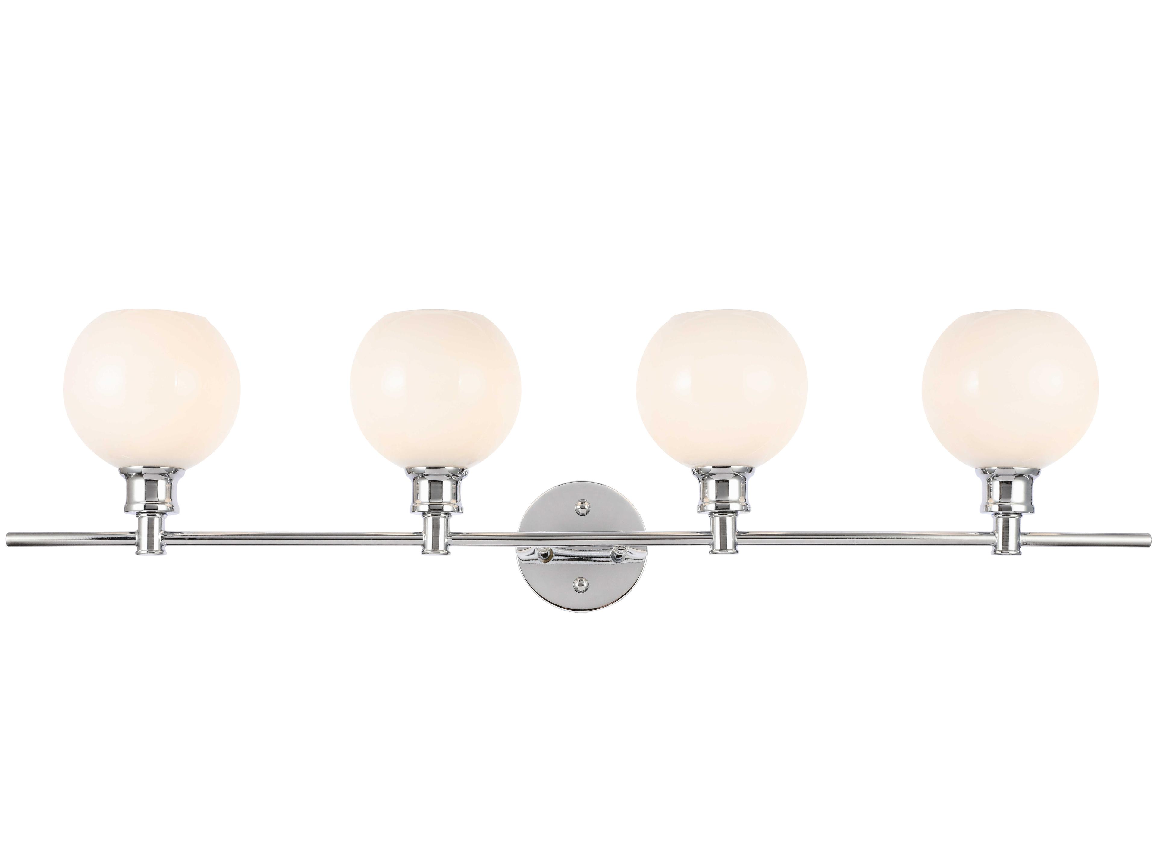 Collier 4-Light Chrome Glass LED Vanity Light