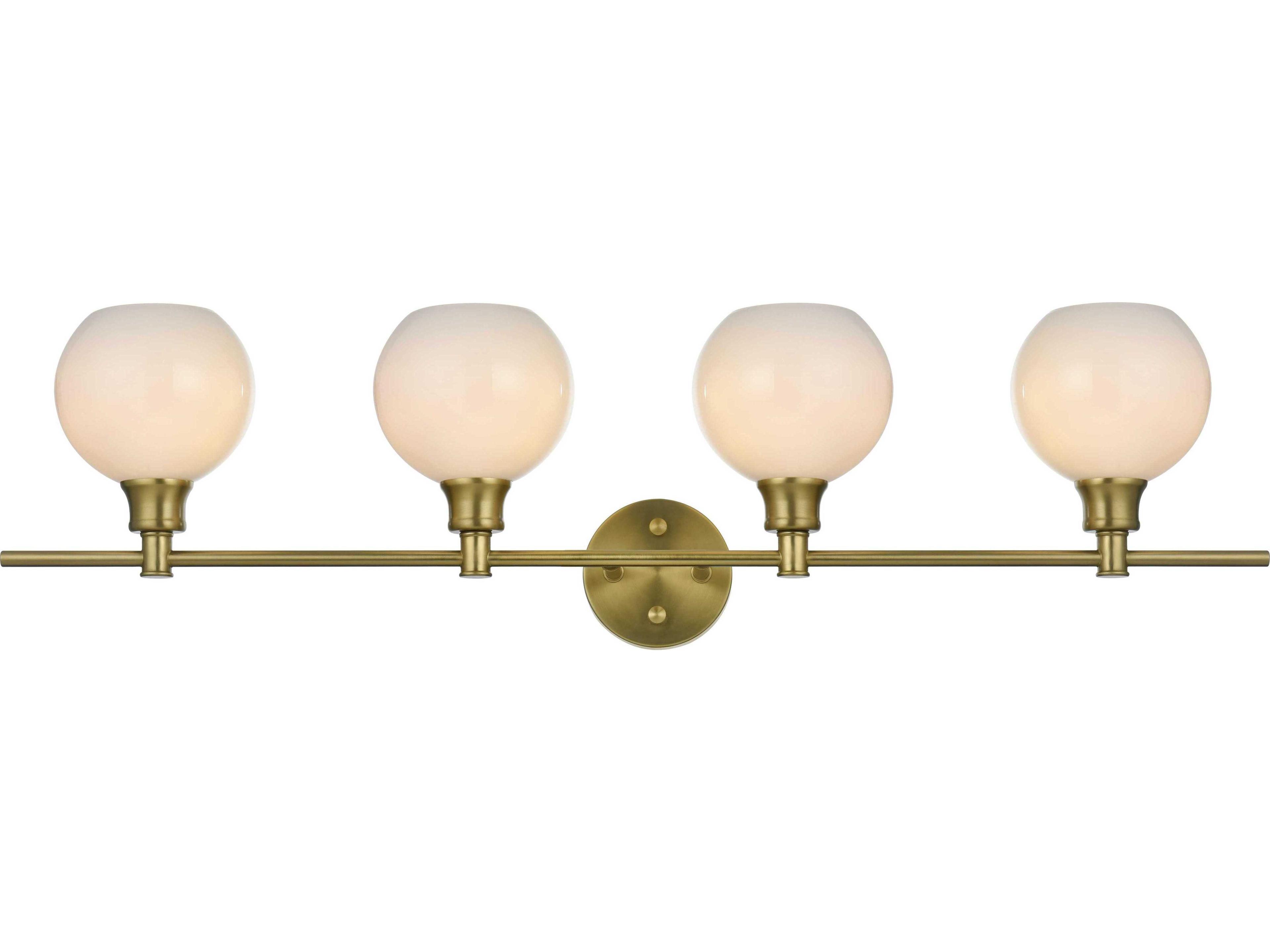 Elegant Lighting Collier 4-Light Satin Gold Vanity Light
