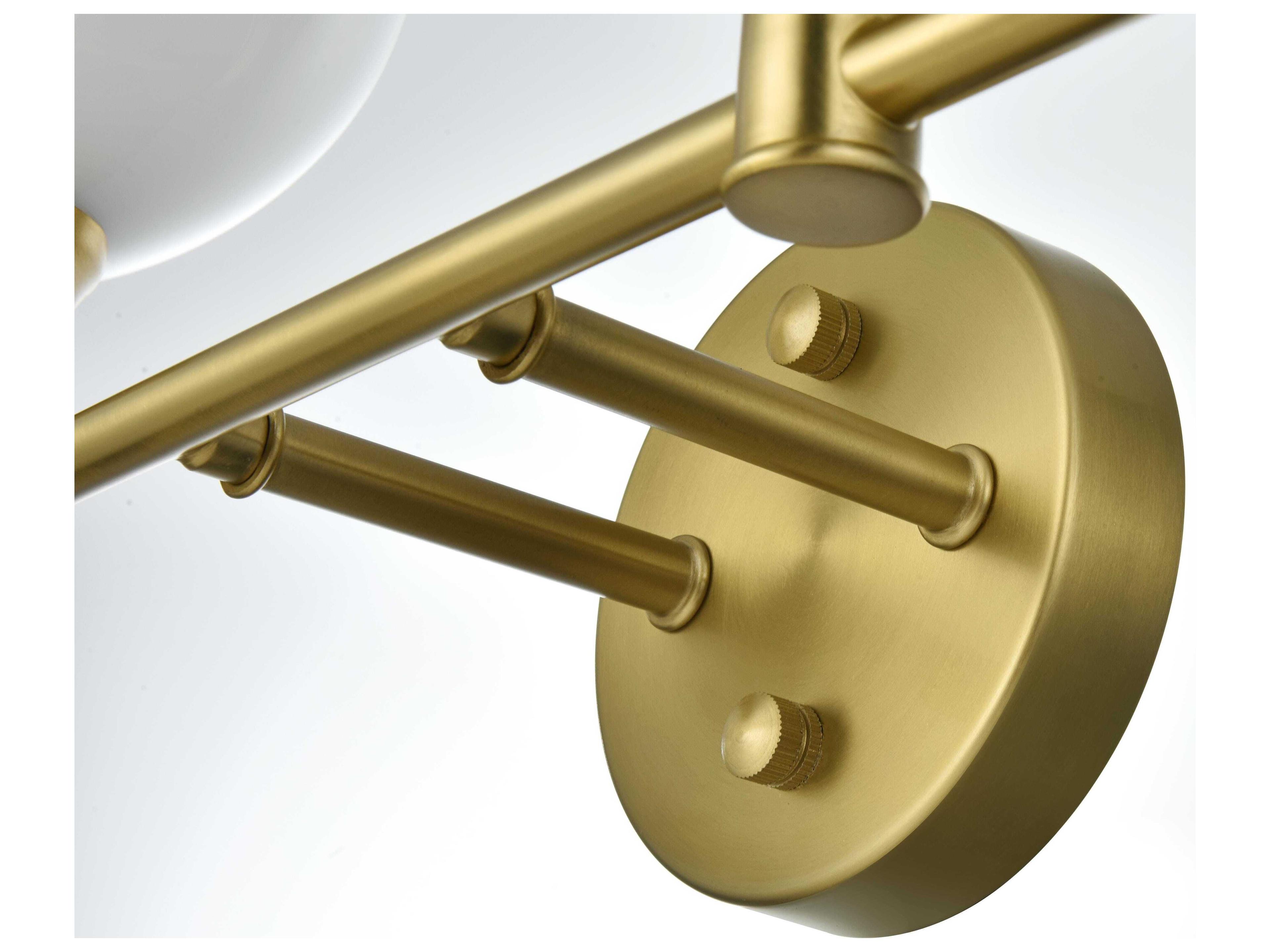 Elegant Lighting Collier 4-Light Satin Gold Vanity Light