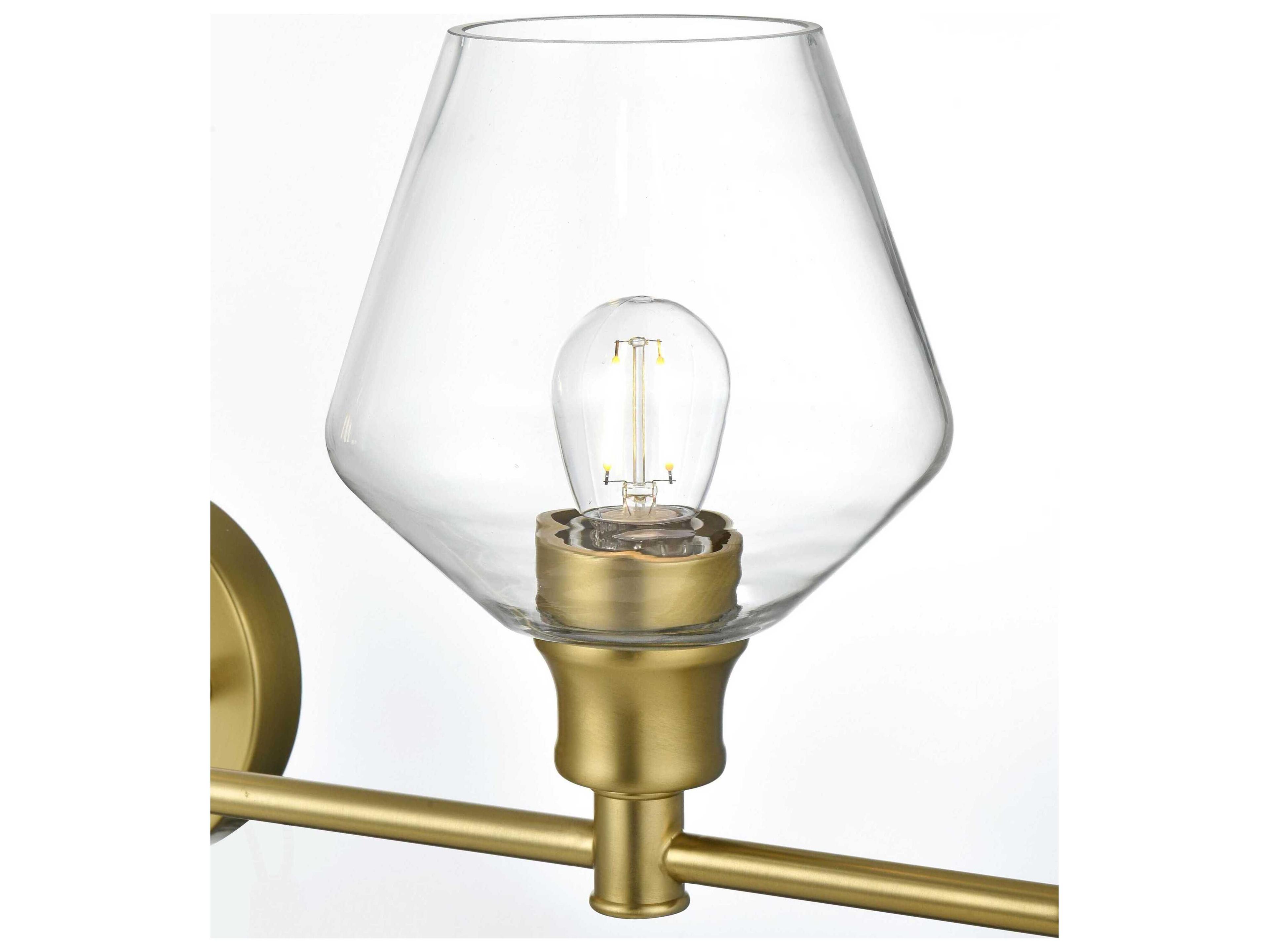 Elegant Lighting Gene 5-Light Satin Gold Vanity Light