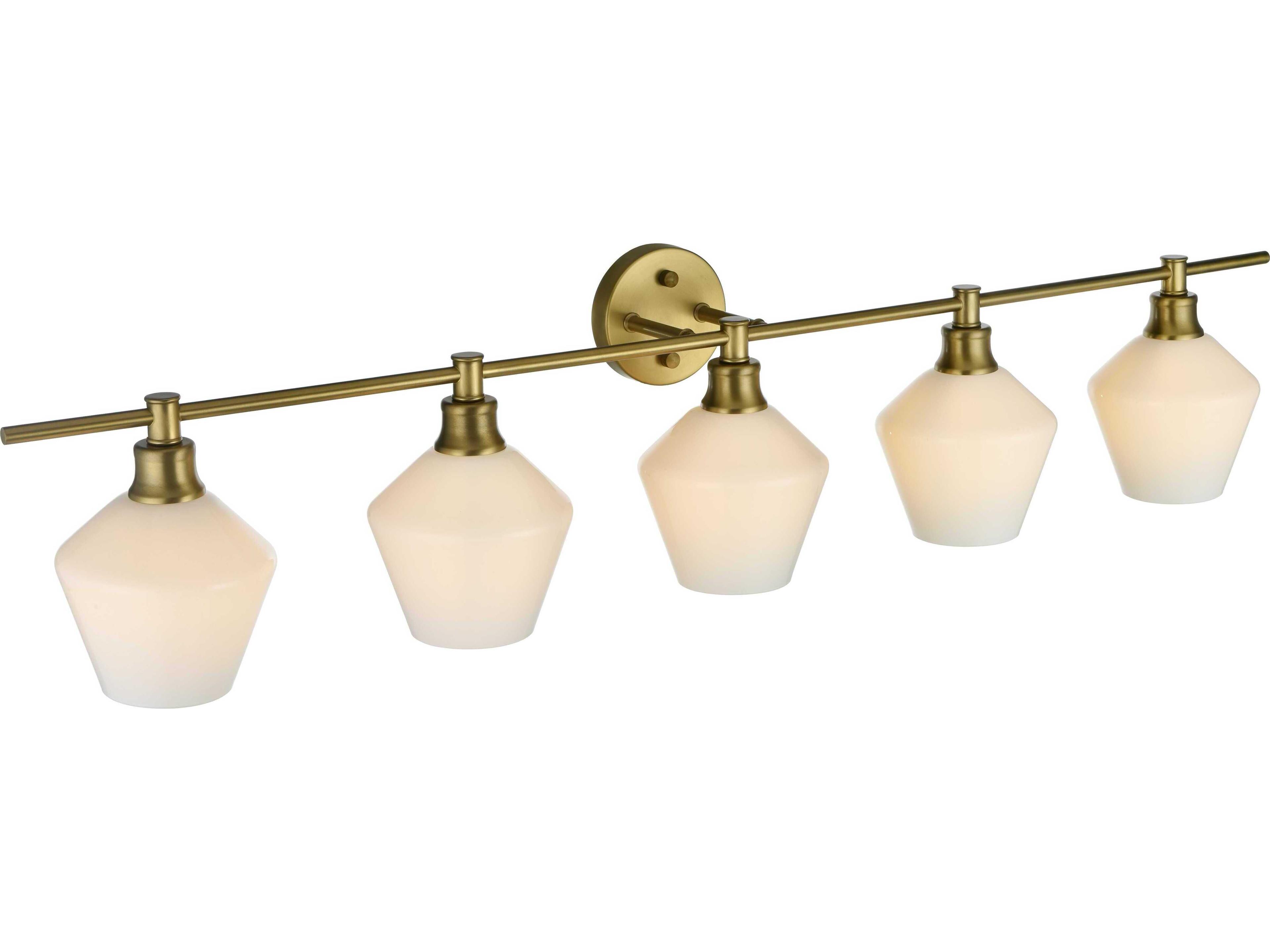 Elegant Lighting Gene 5-Light Satin Gold Vanity Light
