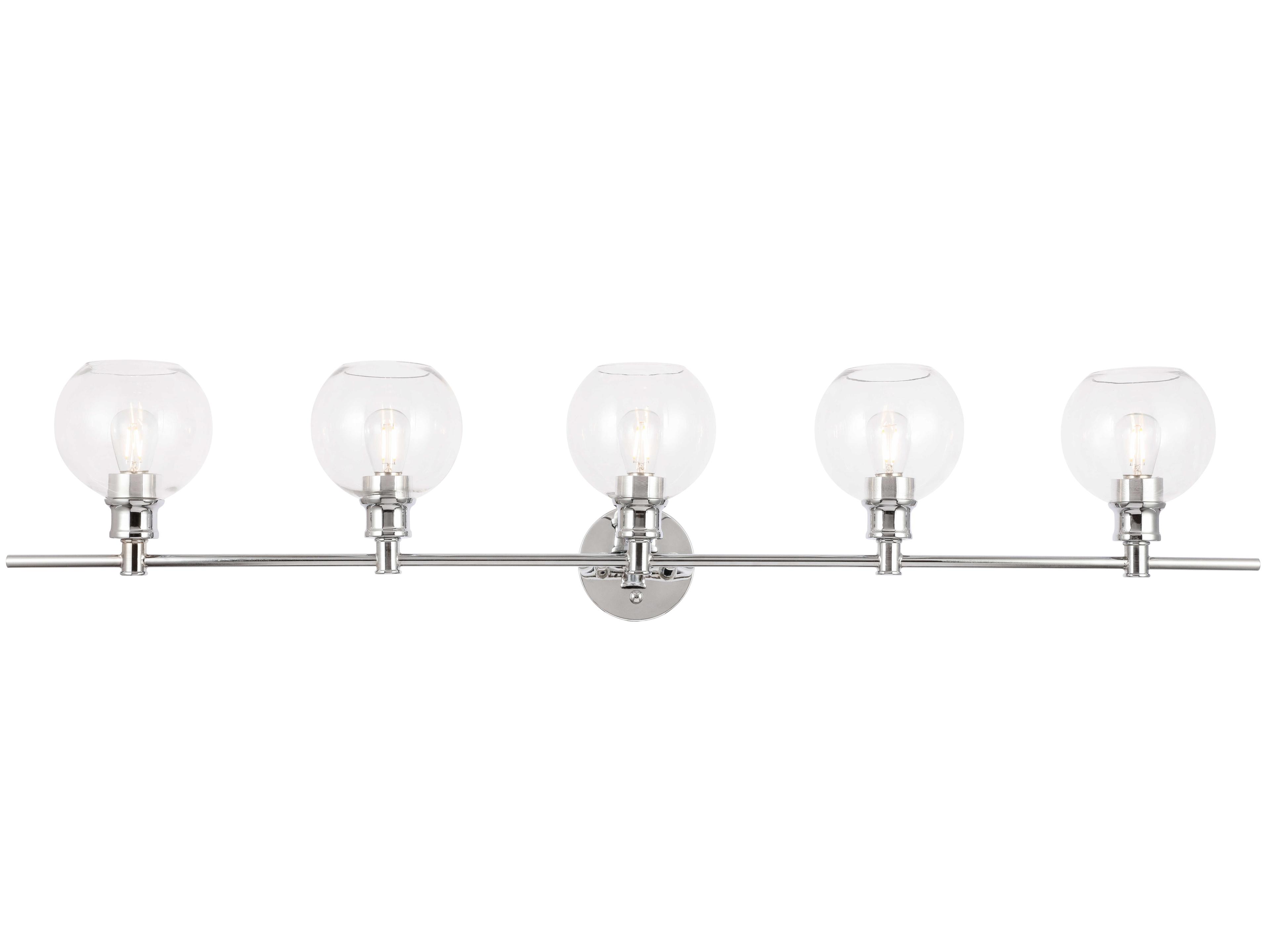 Collier 5-Light Chrome Glass LED Vanity Light