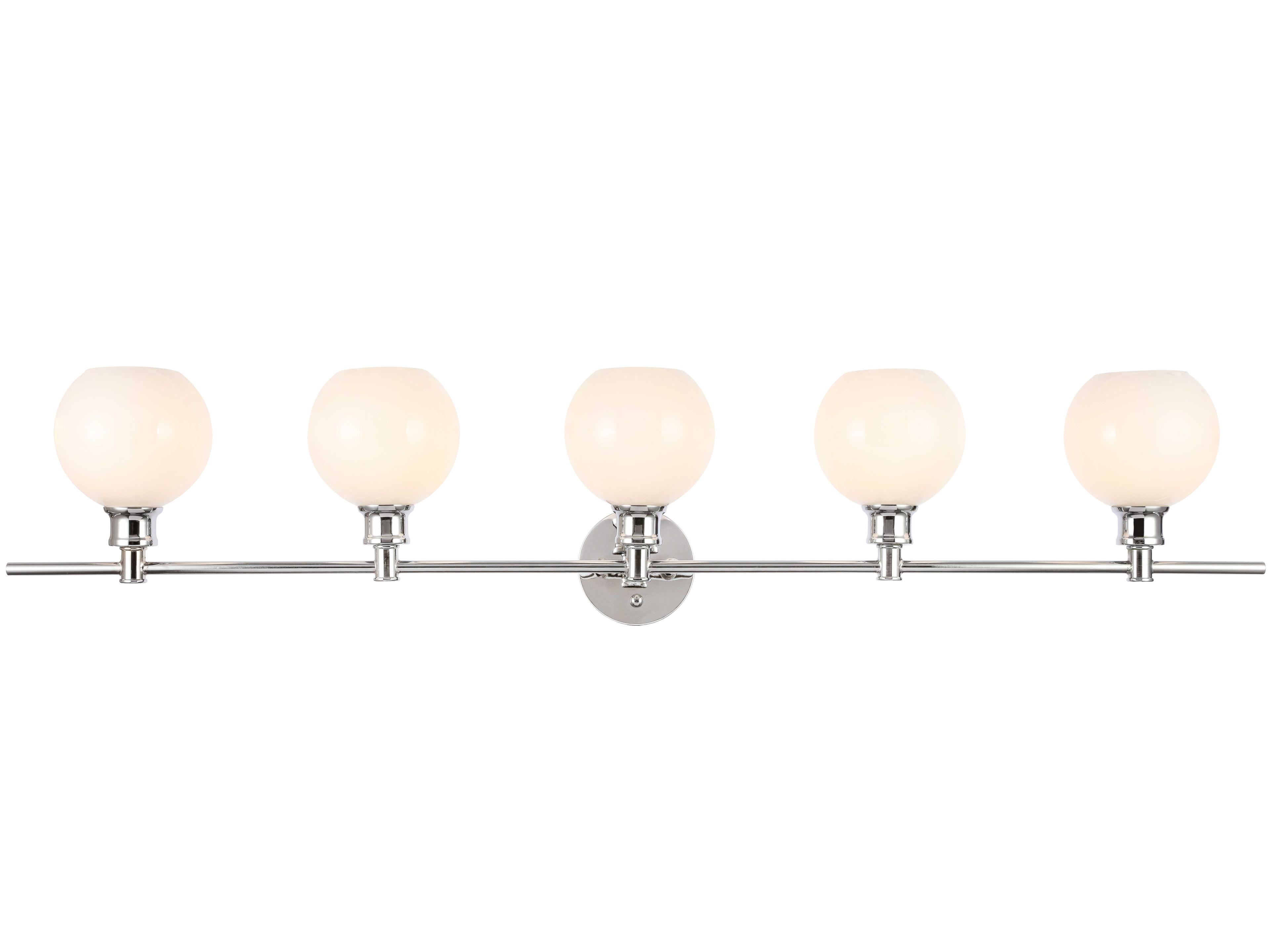 Collier 5-Light Chrome Glass LED Vanity Light