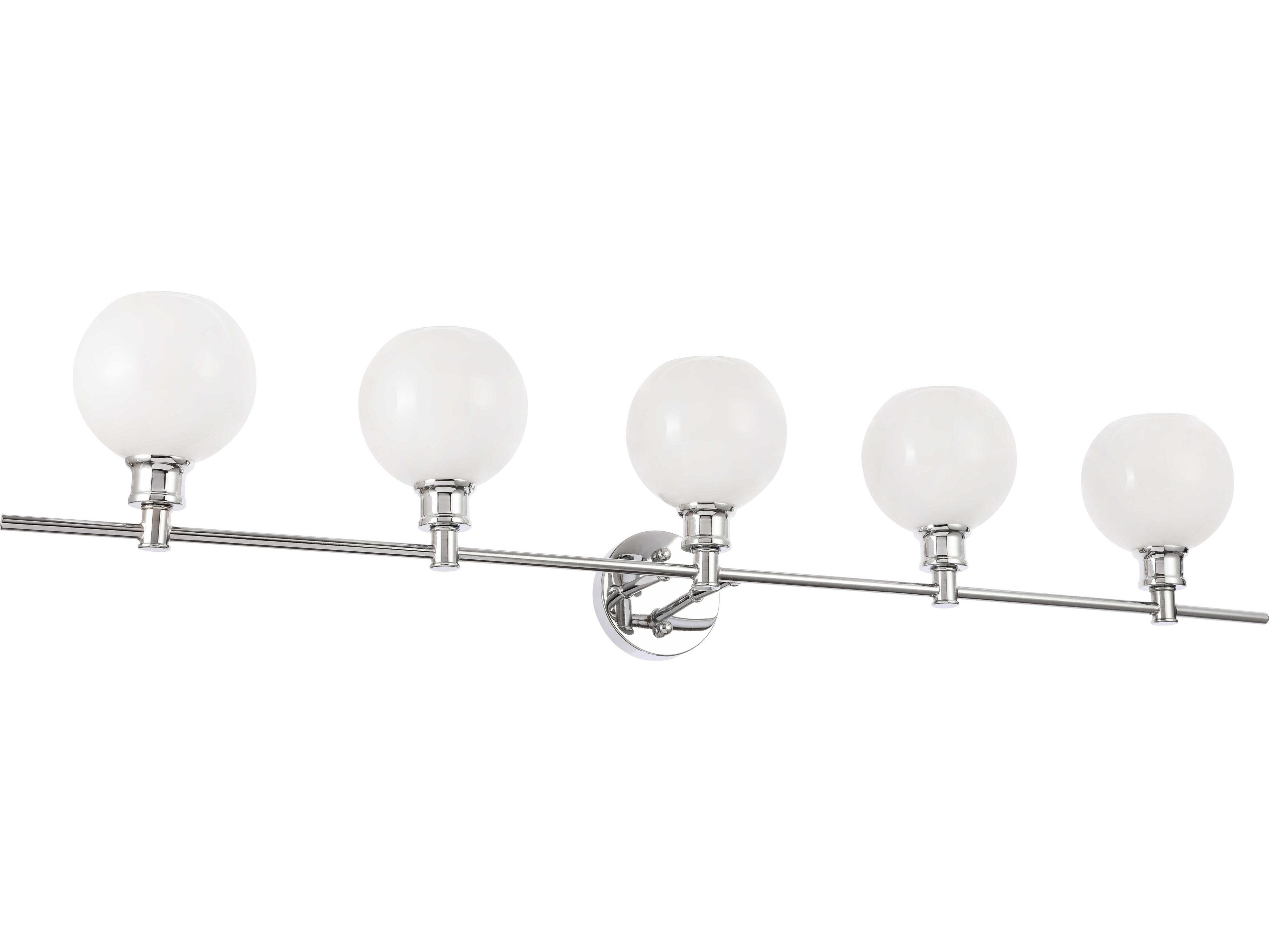 Elegant Lighting Collier 5-Light Chrome Glass LED Vanity Light