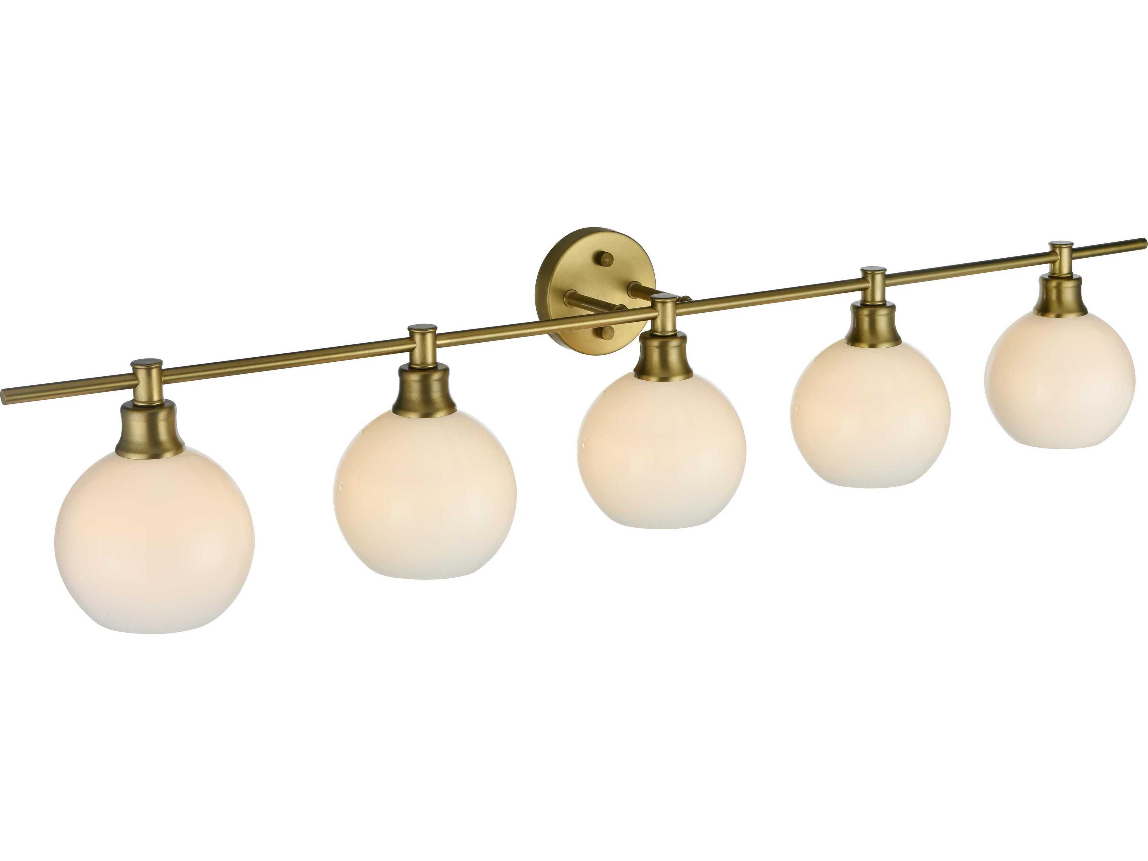 Elegant Lighting Collier 5-Light Satin Gold Vanity Light