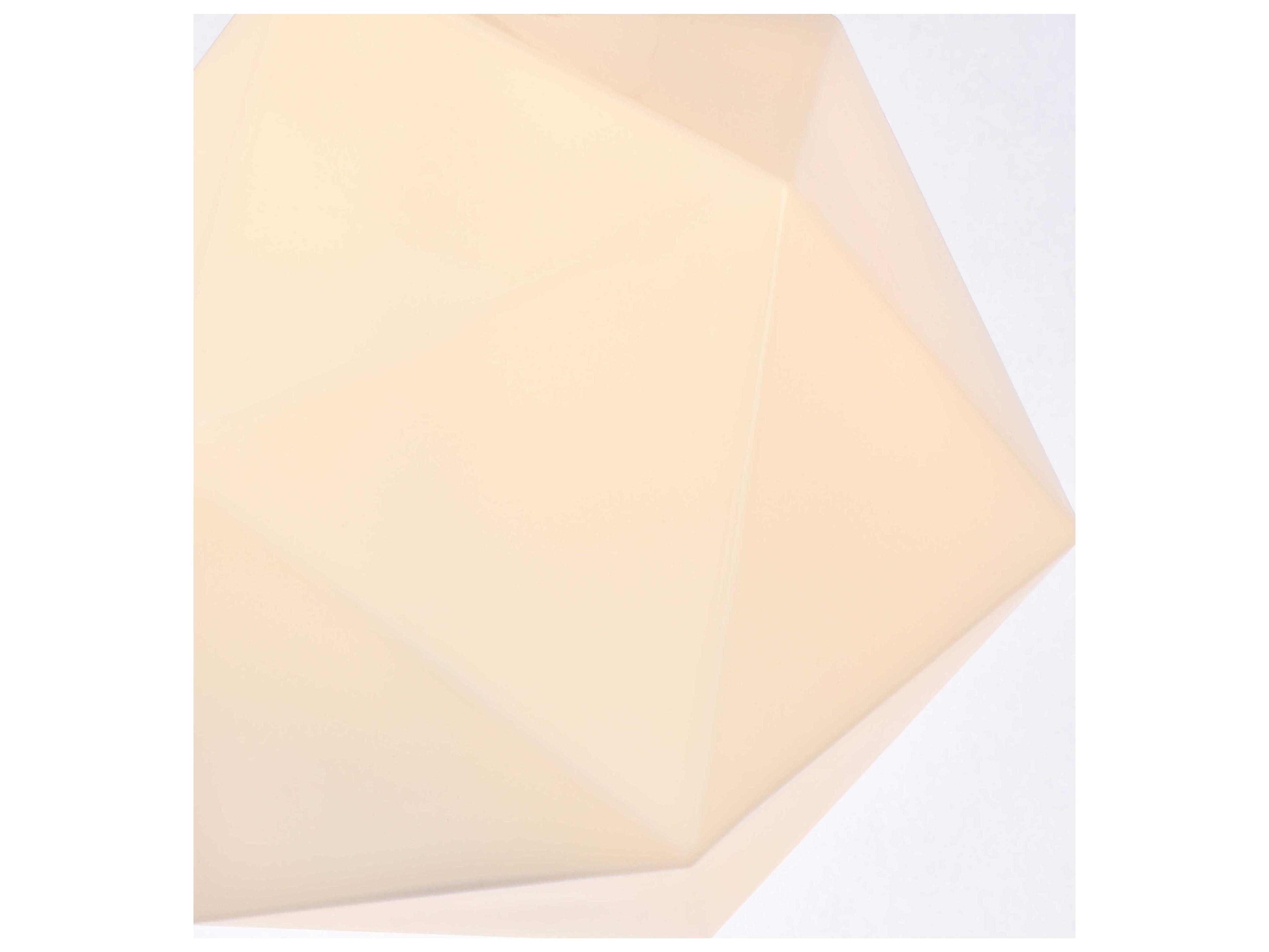 Elegant Lighting Lawrence 1-Light Chrome And White Glass Geometric Semi Flush Mount