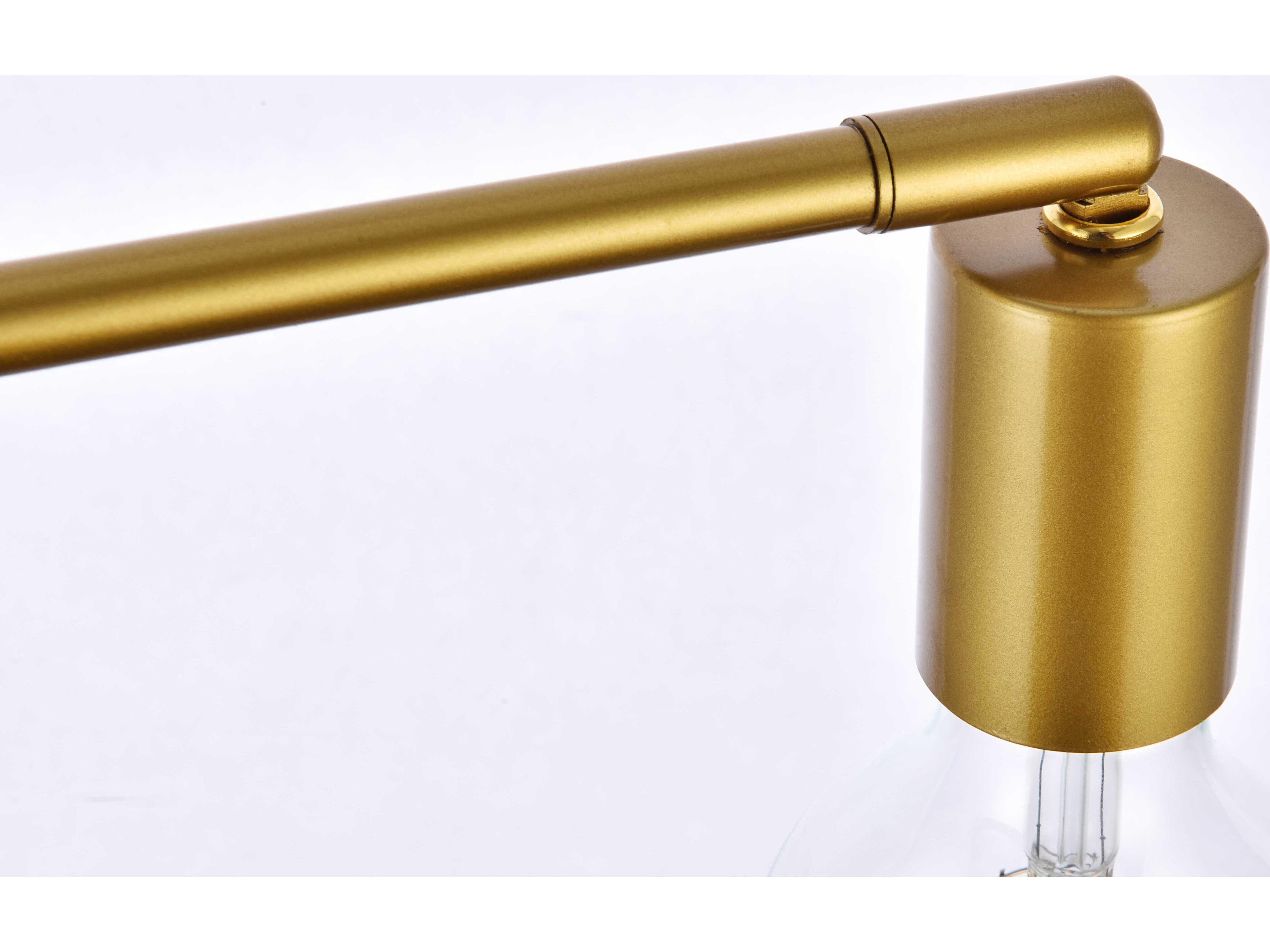 Elegant Lighting Zane 2-Light Brass Semi Flush Mount