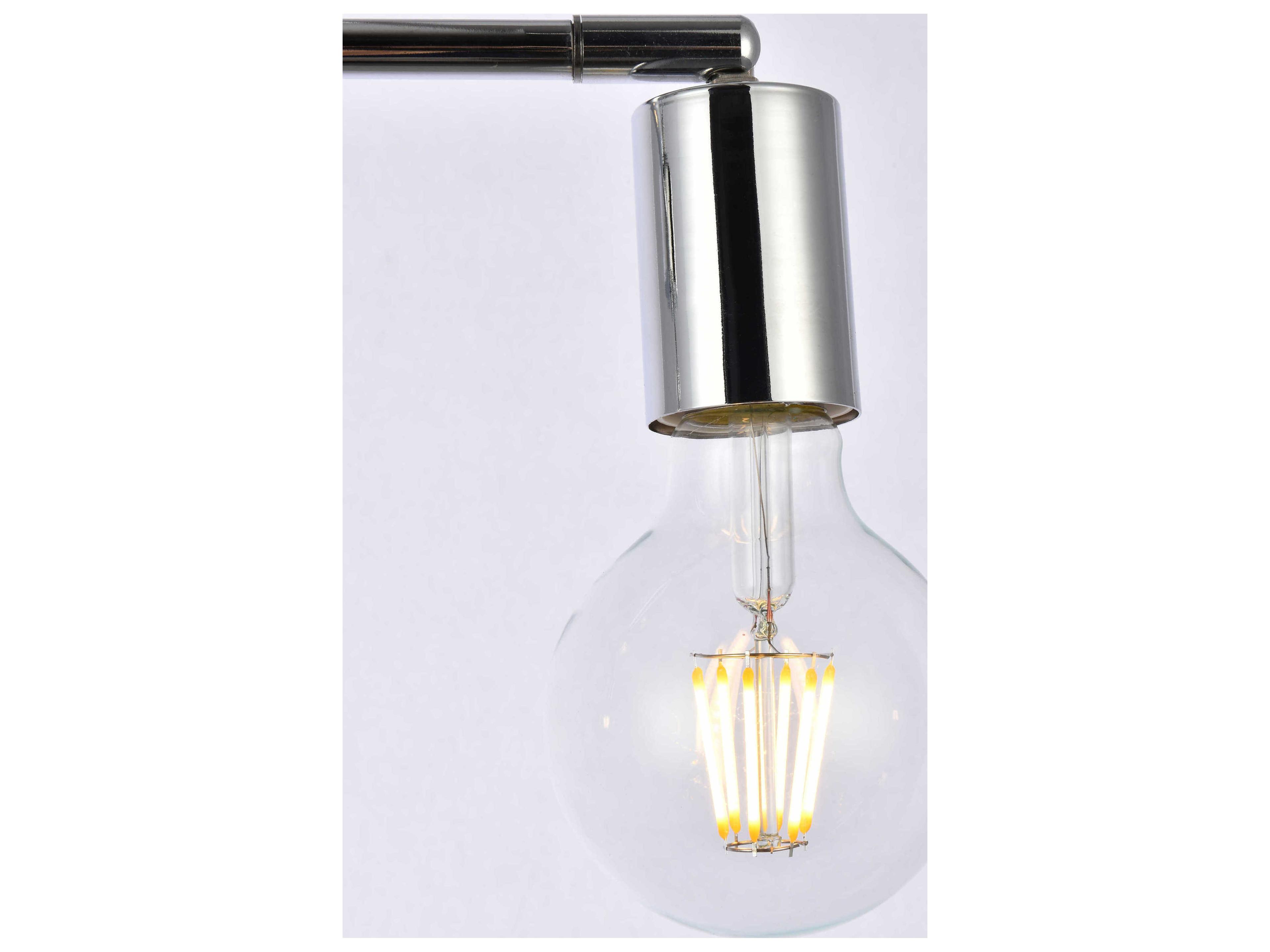 Elegant Lighting Zane 2-Light Chrome Semi Flush Mount