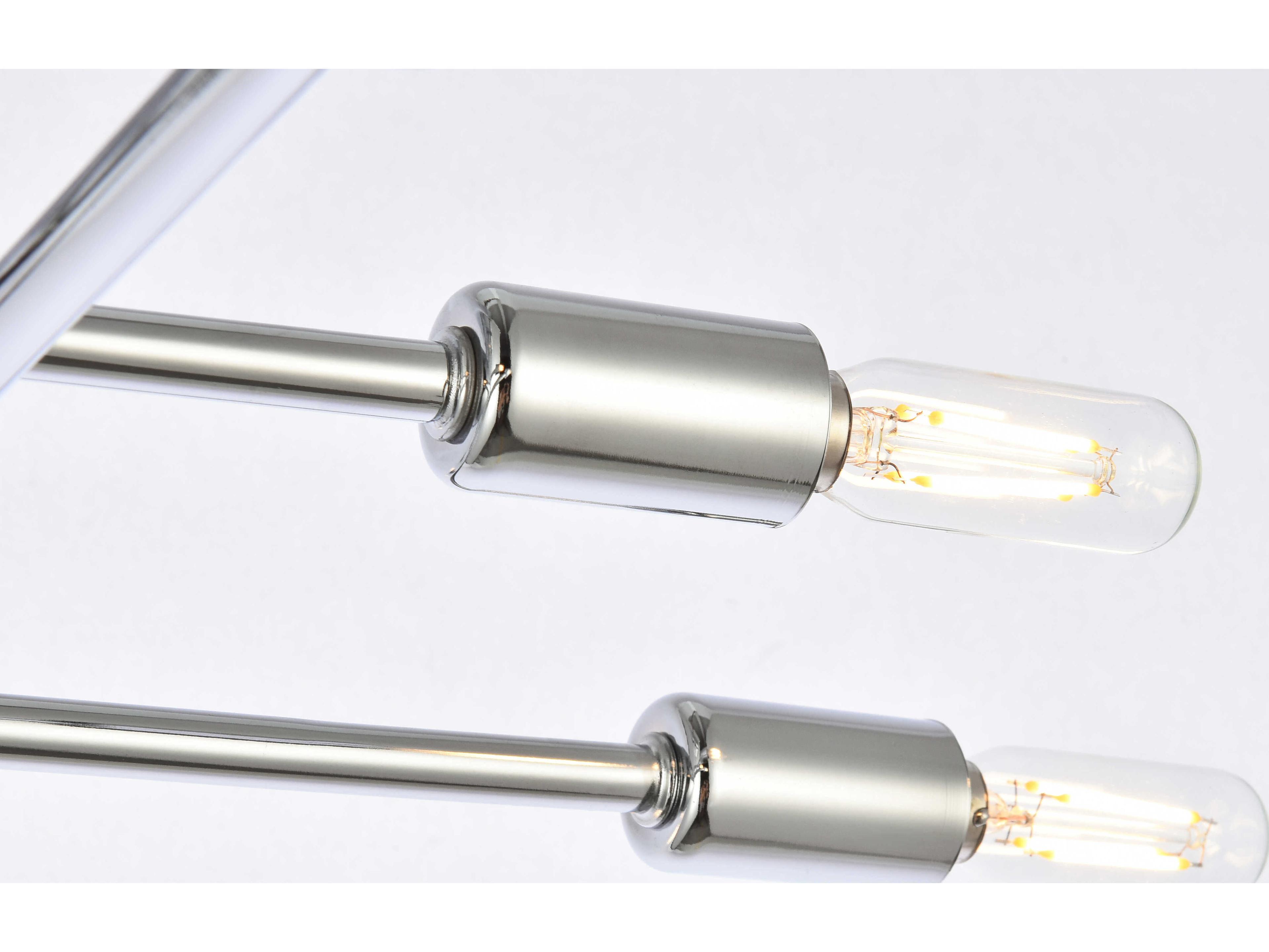 Elegant Lighting Script 8-Light Chrome Linear Semi Flush Mount