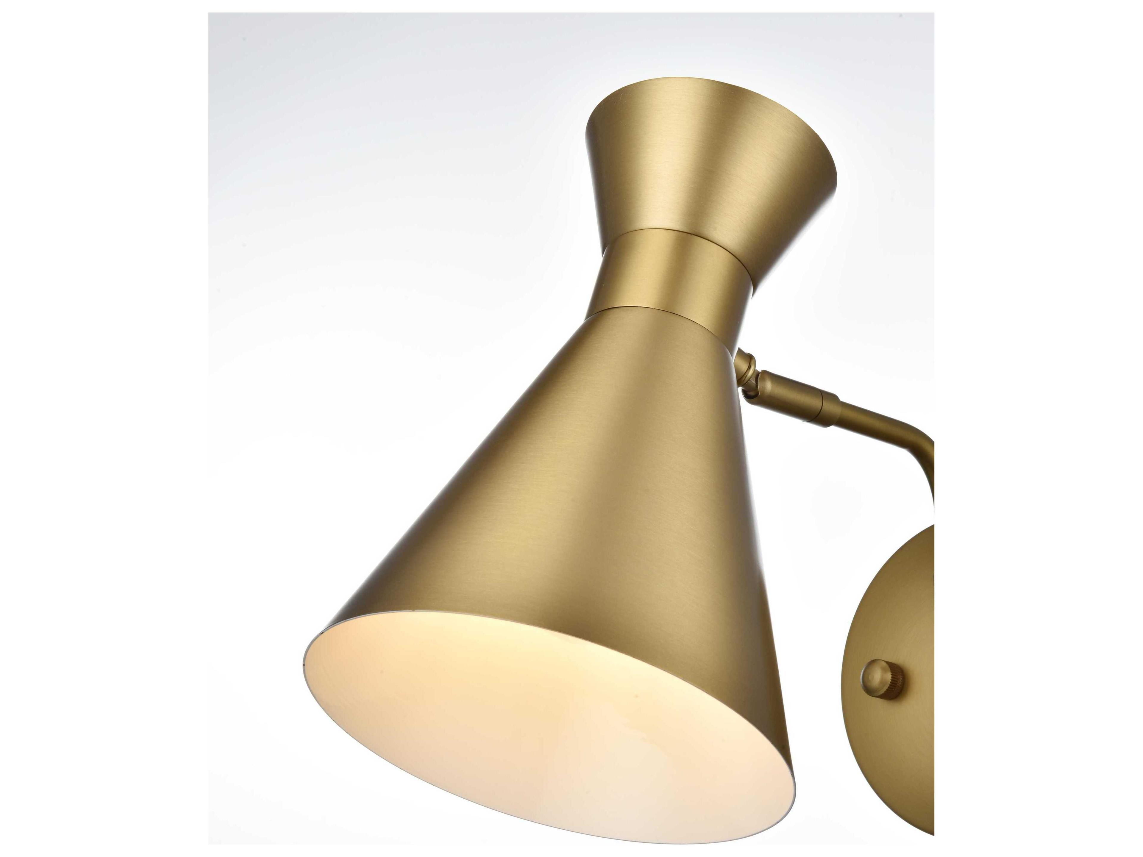 Elegant Lighting Halycon 1-Light Satin Gold Wall Sconce