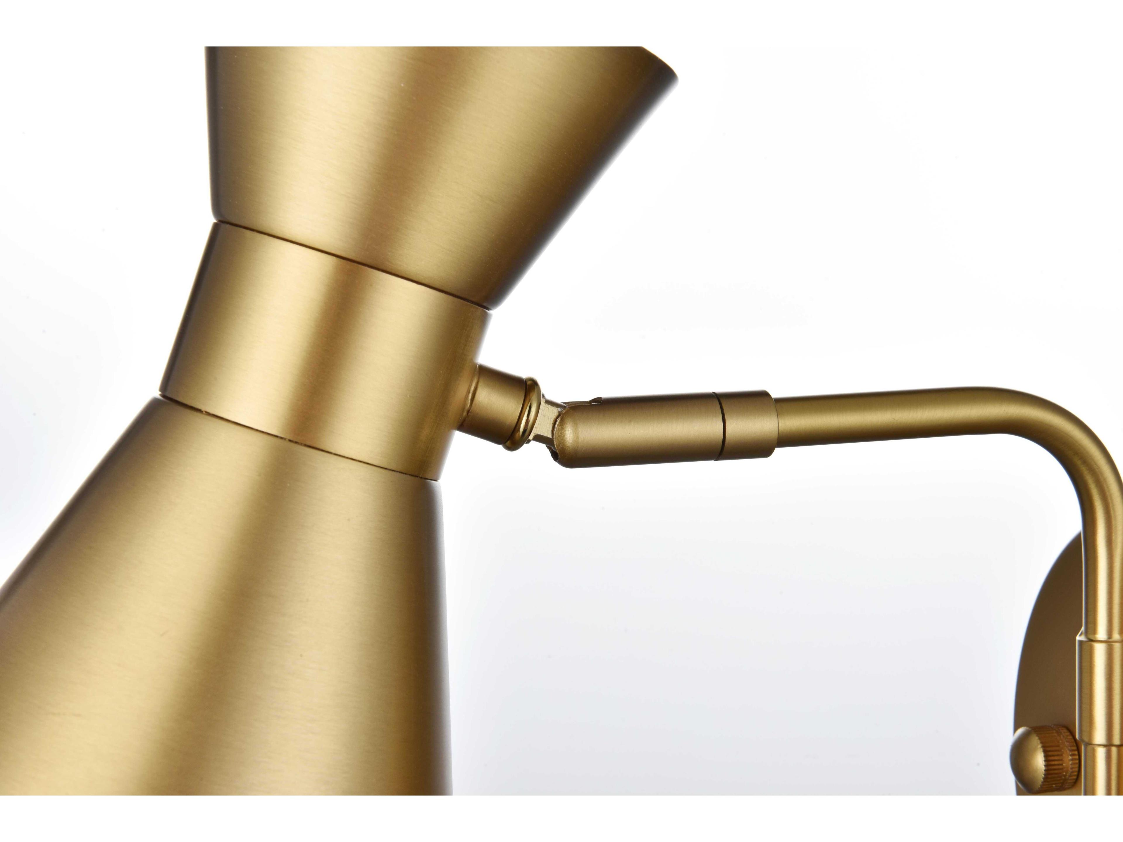 Elegant Lighting Halycon 1-Light Satin Gold Wall Sconce