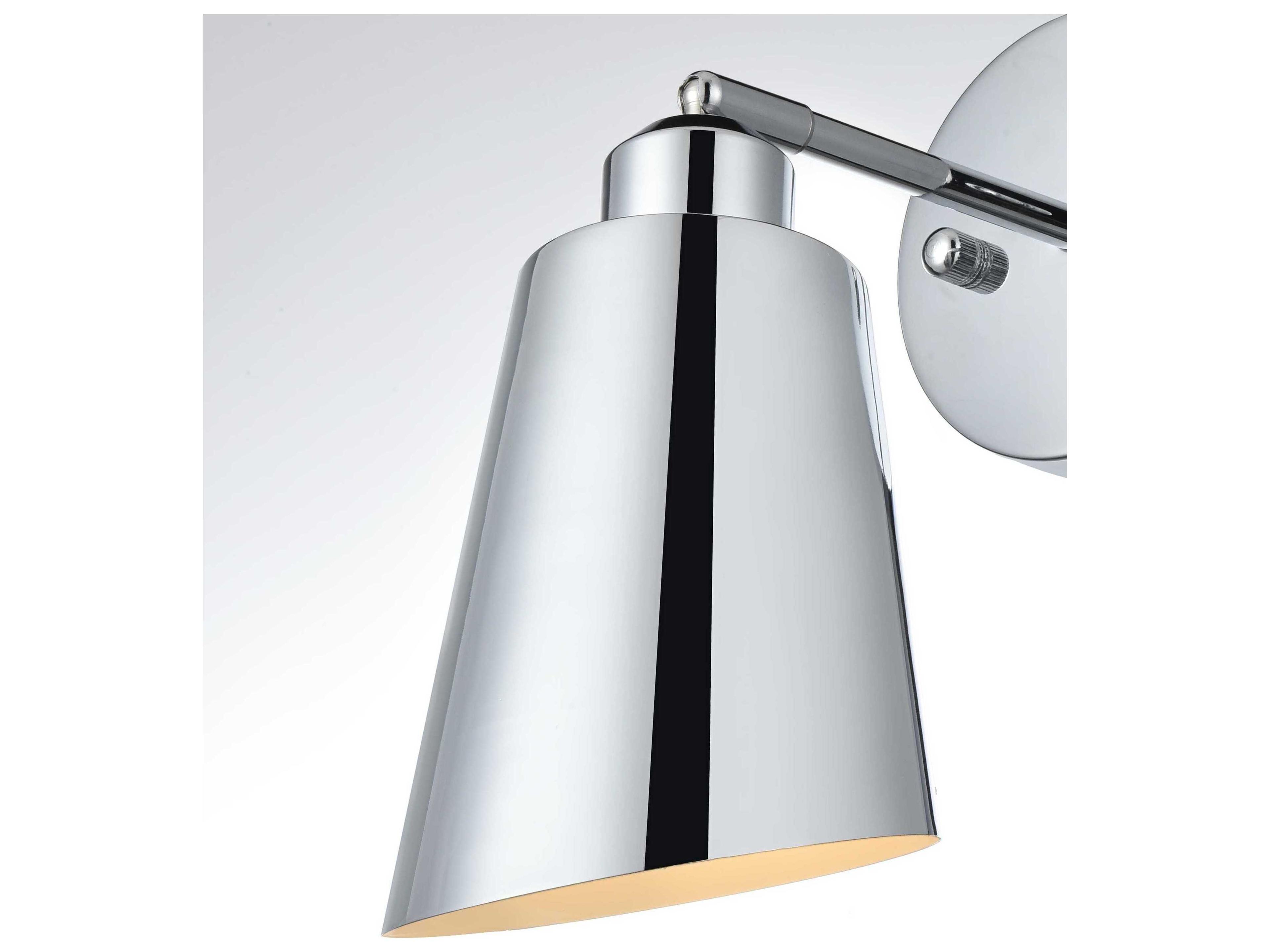 Elegant Lighting Halycon 1-Light Chrome Wall Sconce