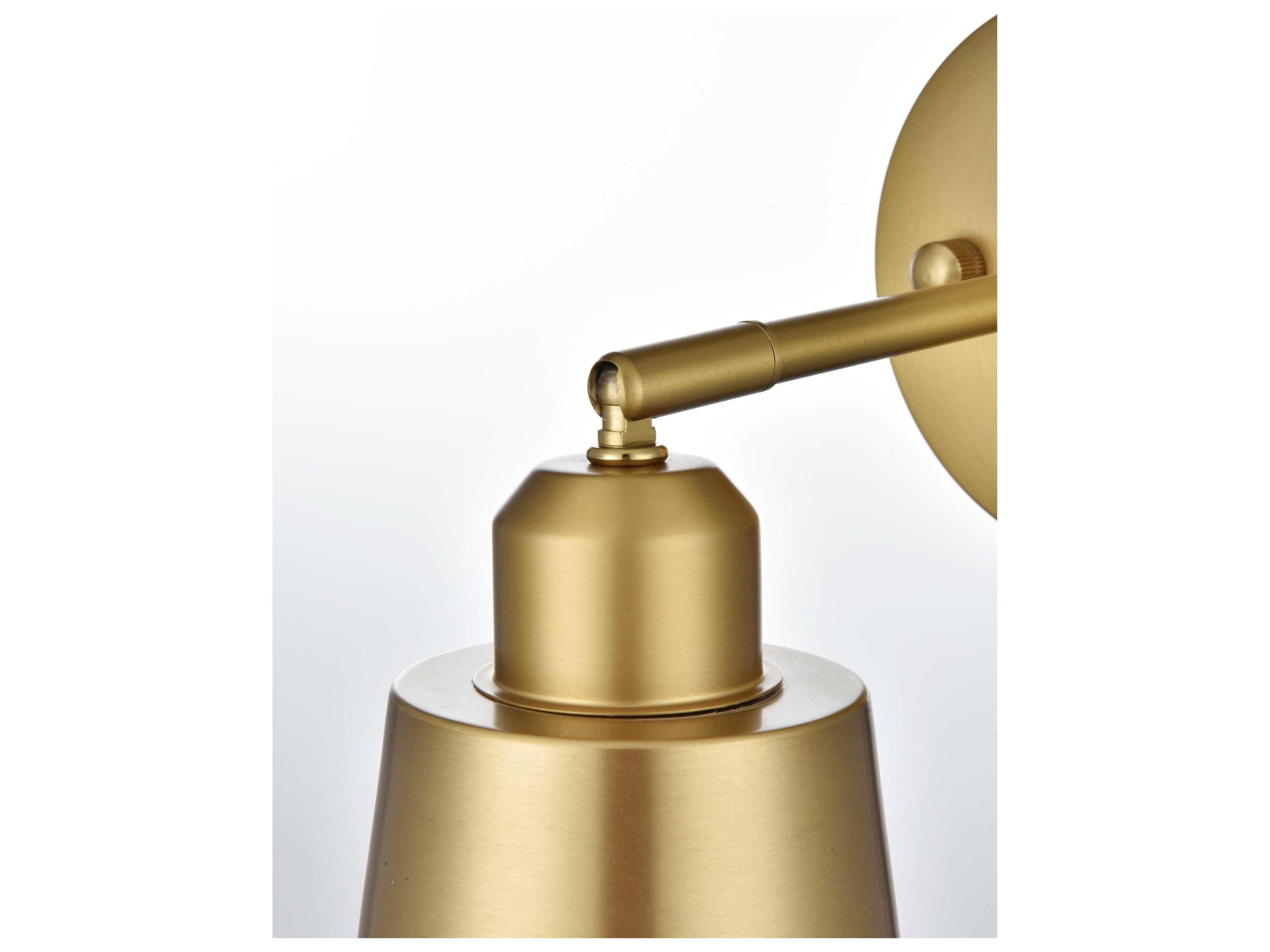 Elegant Lighting Halycon 1-Light Satin Gold Wall Sconce