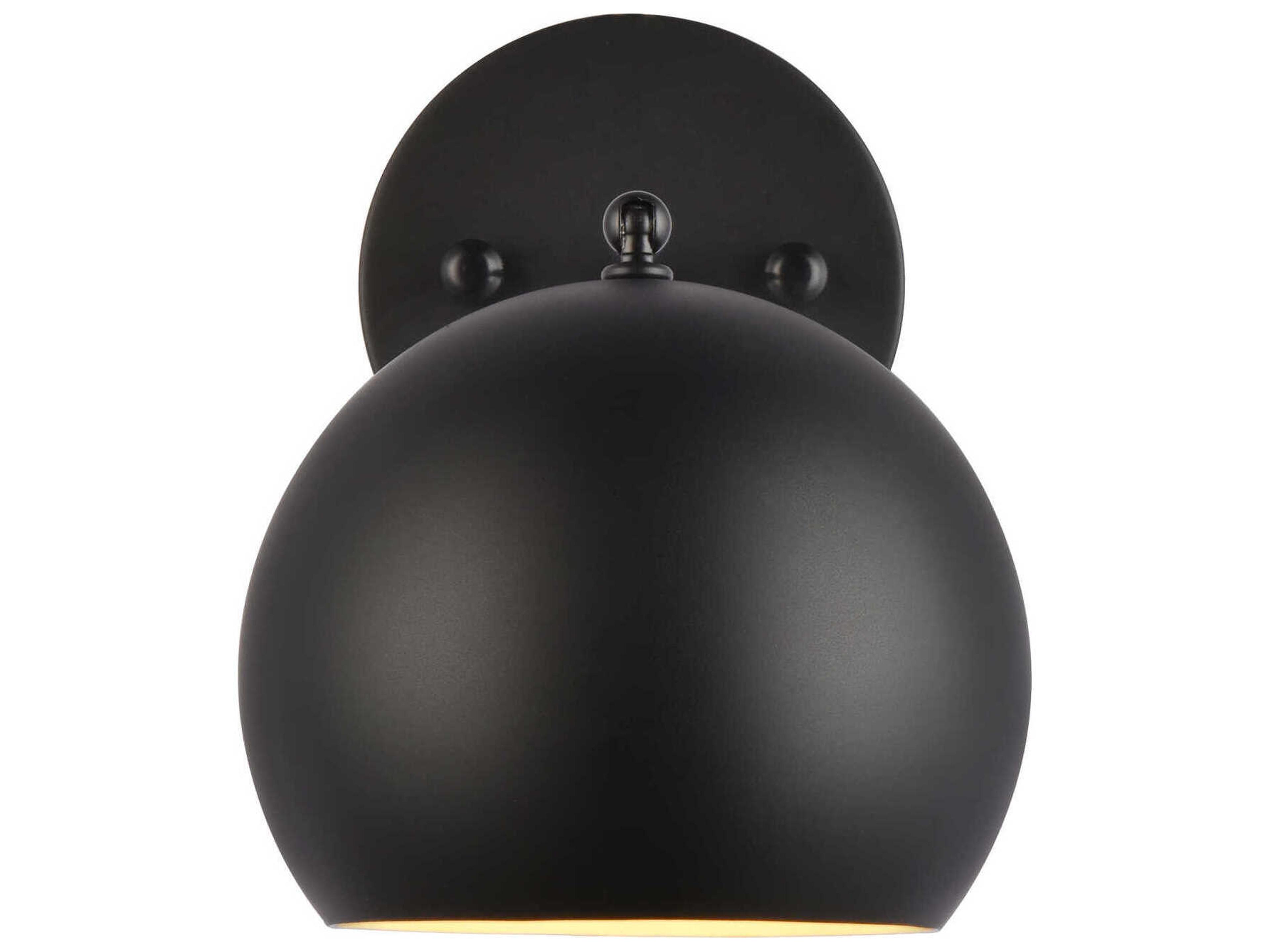 Elegant Lighting Othello 1-Light Black Wall Sconce
