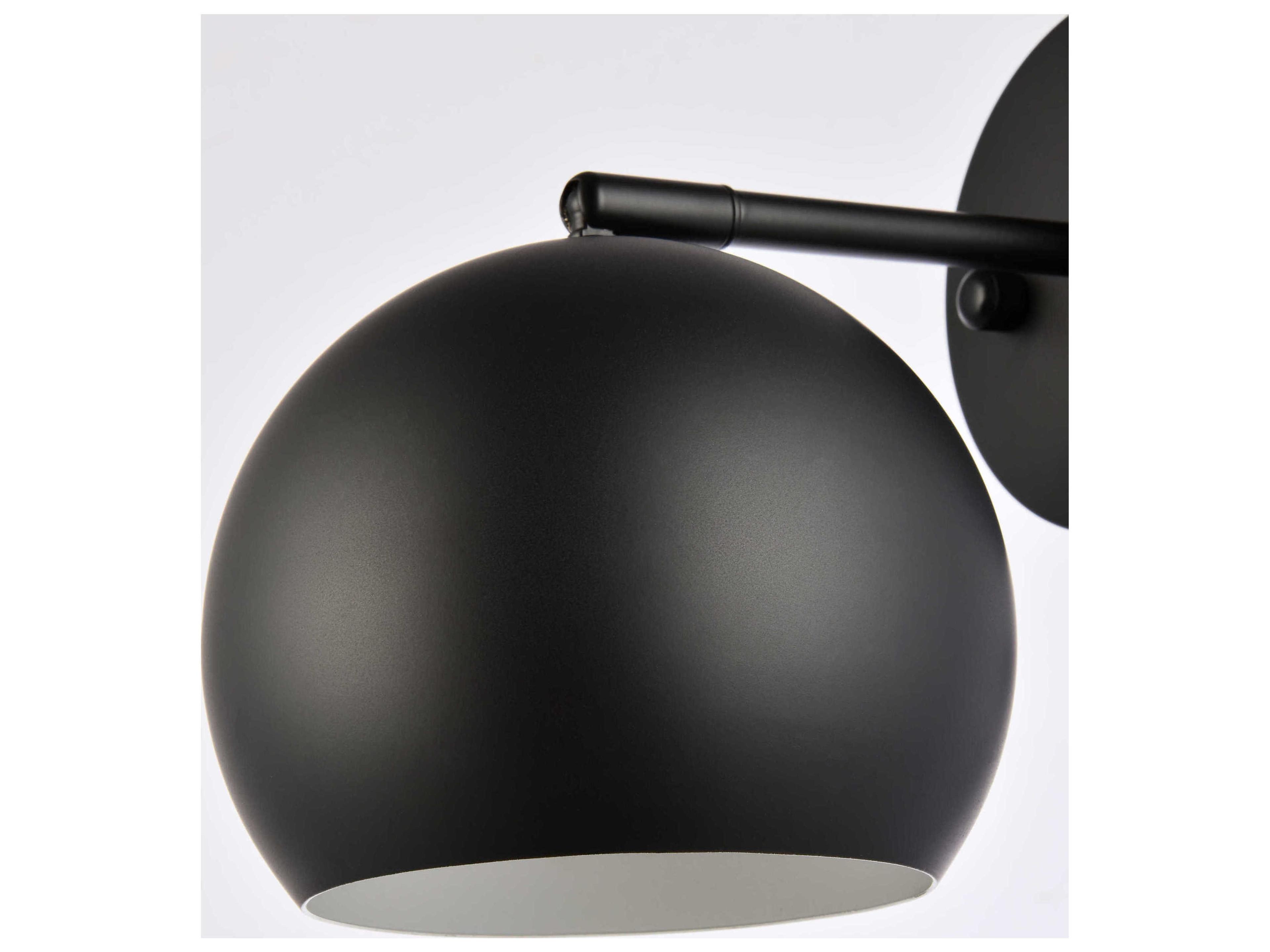 Elegant Lighting Othello 1-Light Black Wall Sconce