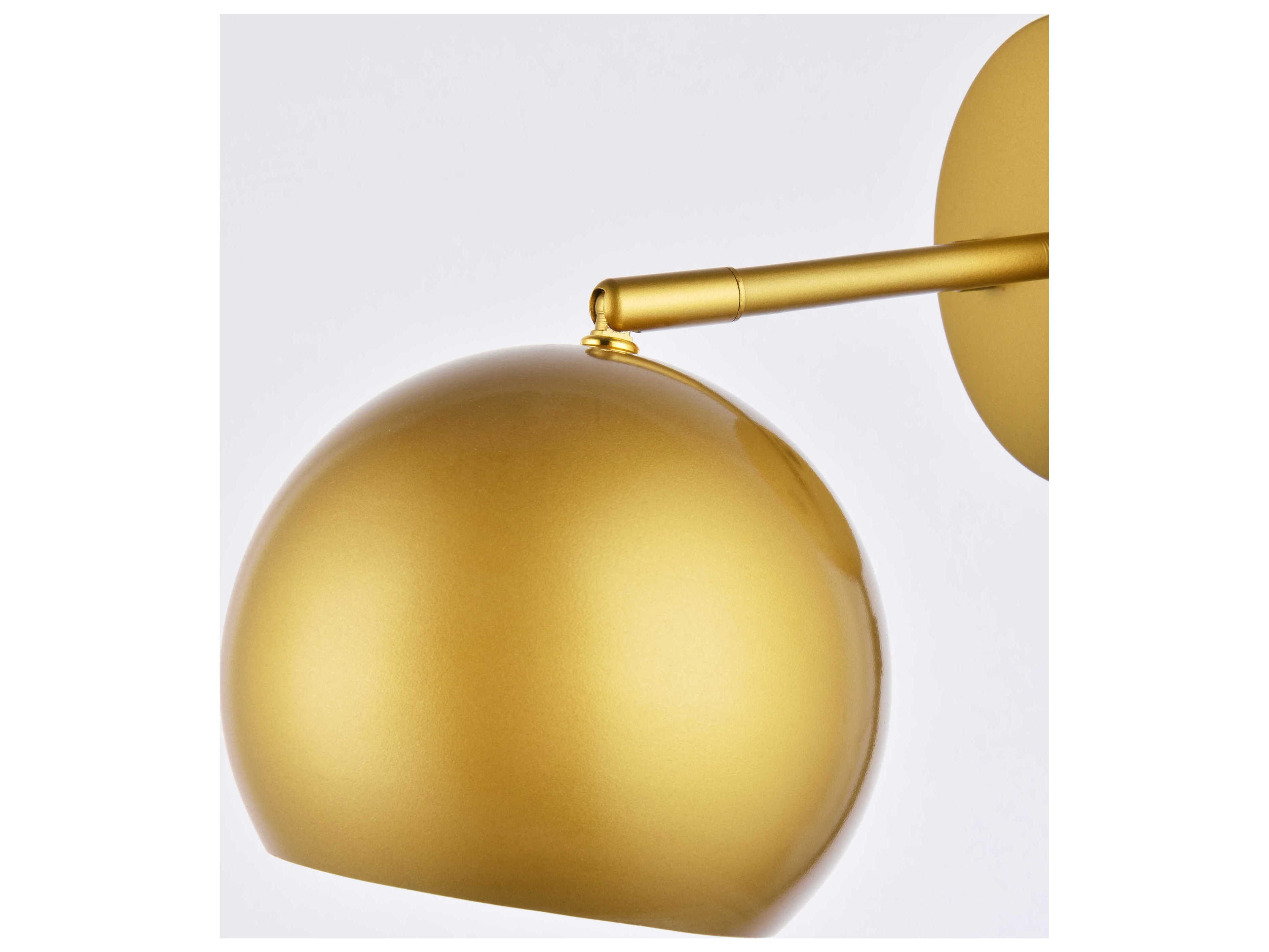 Elegant Lighting Othello 1-Light Brass Wall Sconce