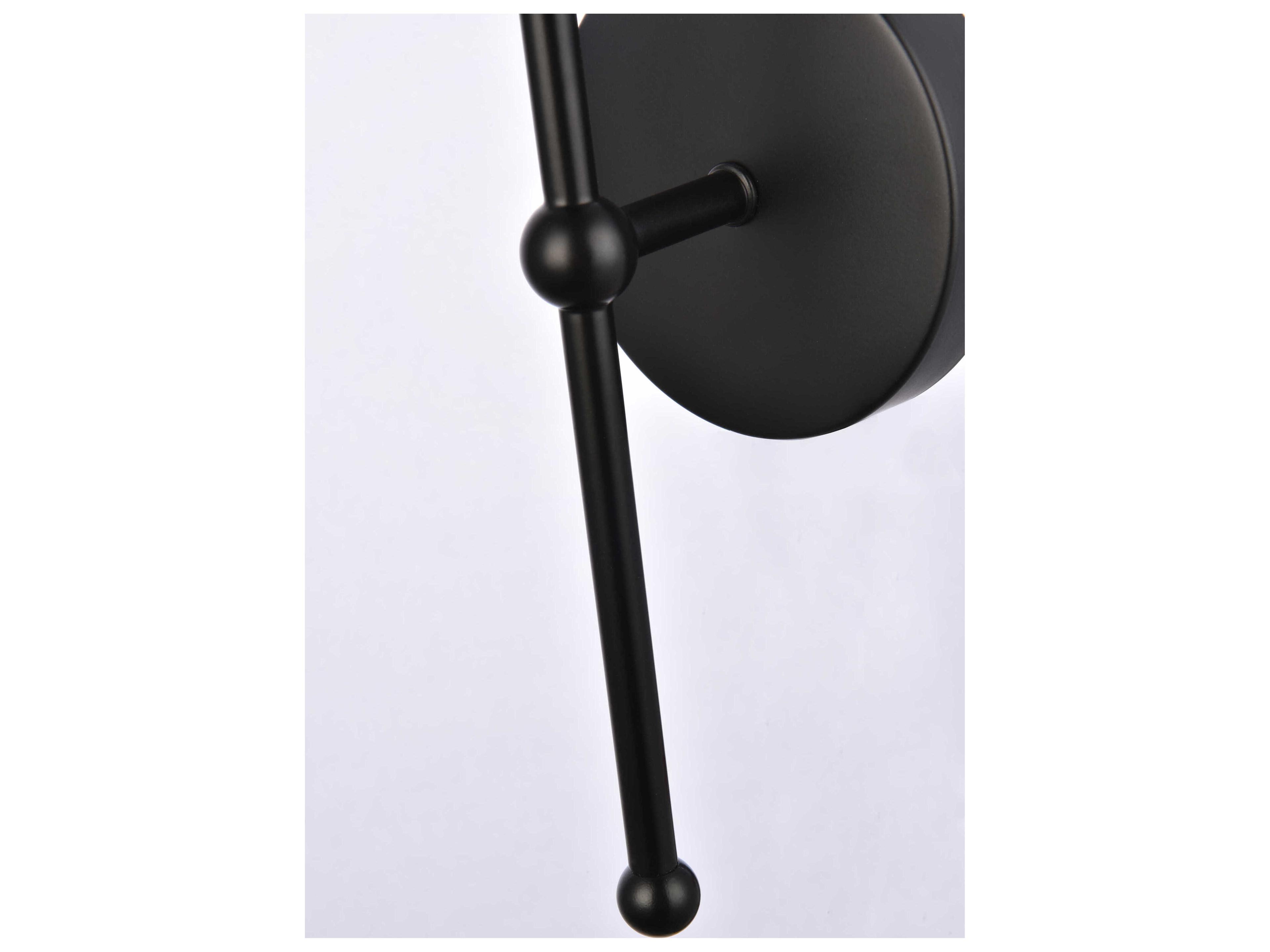 Elegant Lighting Keely 1-Light Black Wall Sconce