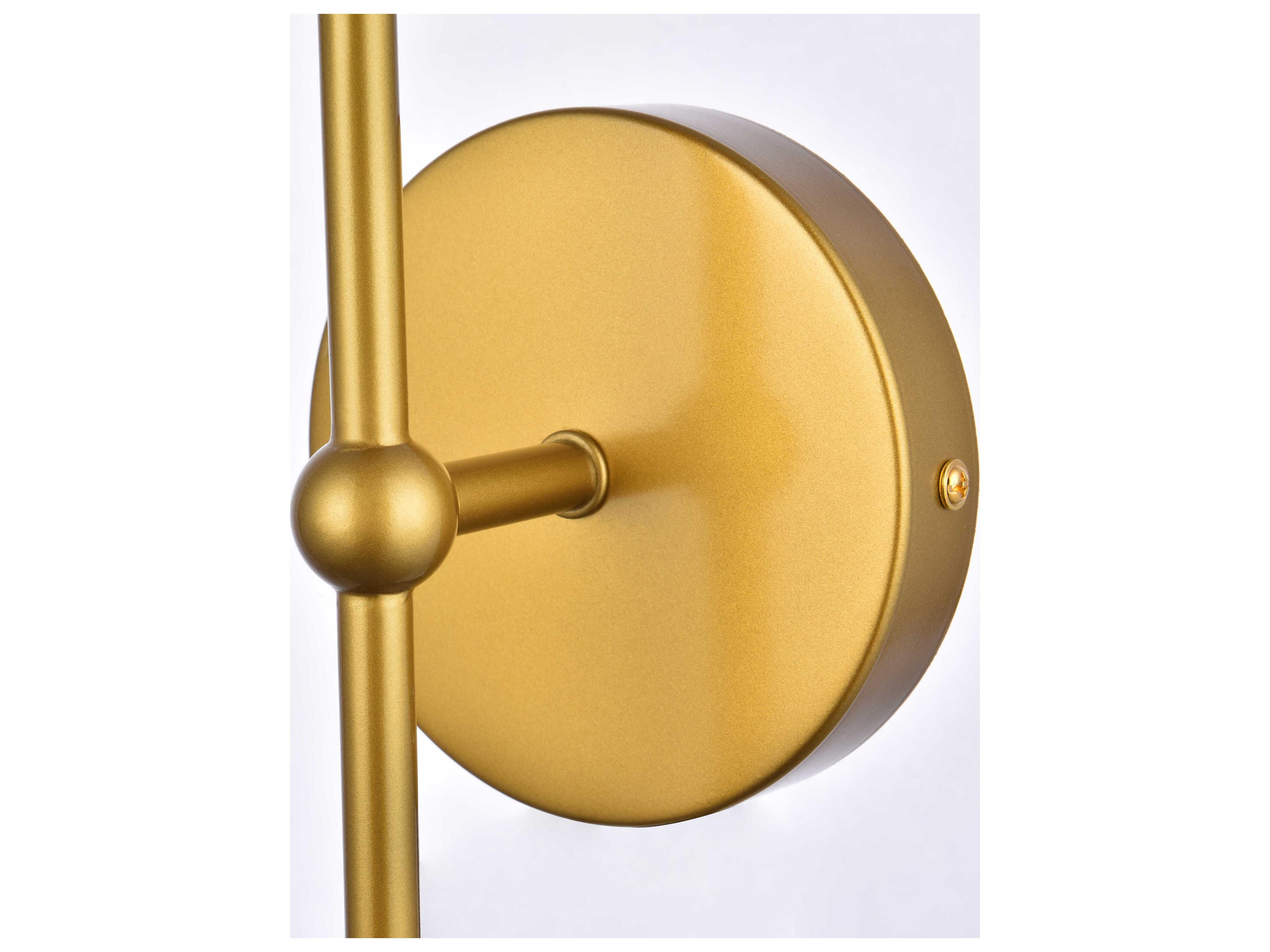 Elegant Lighting Keely 1-Light Brass Wall Sconce