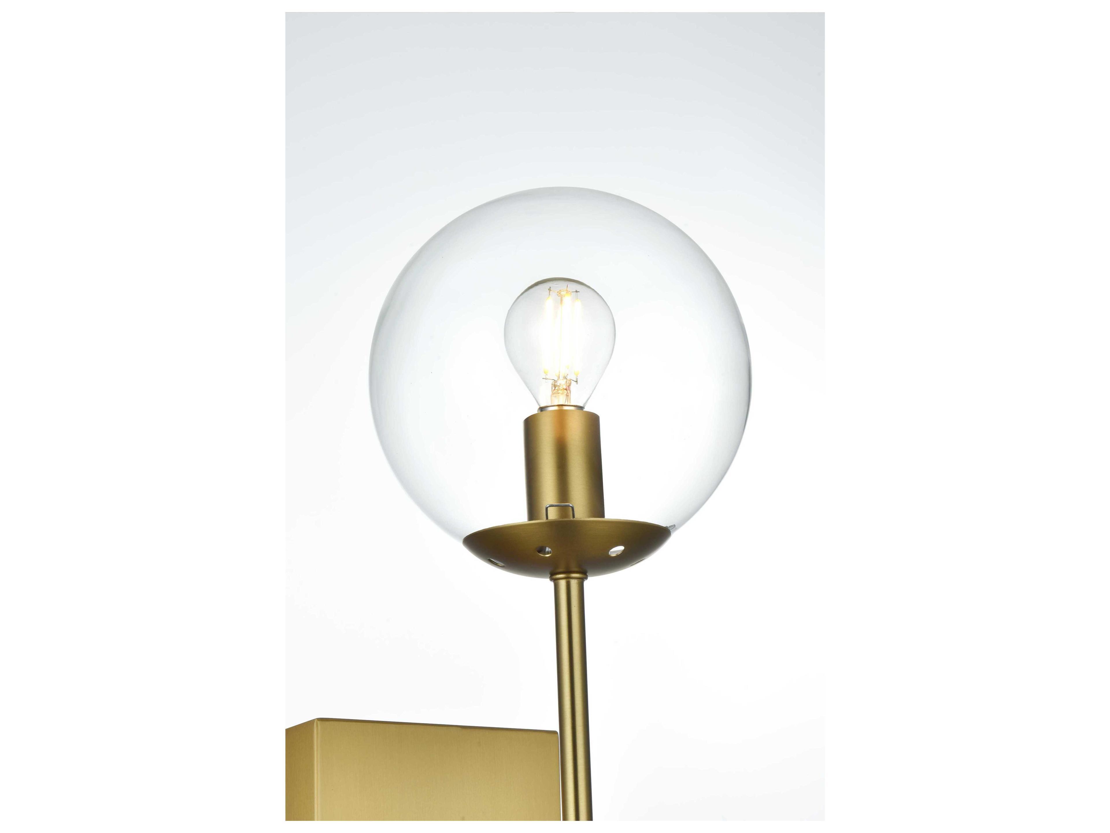 Elegant Lighting Neri 2-Light Satin Gold Wall Sconce