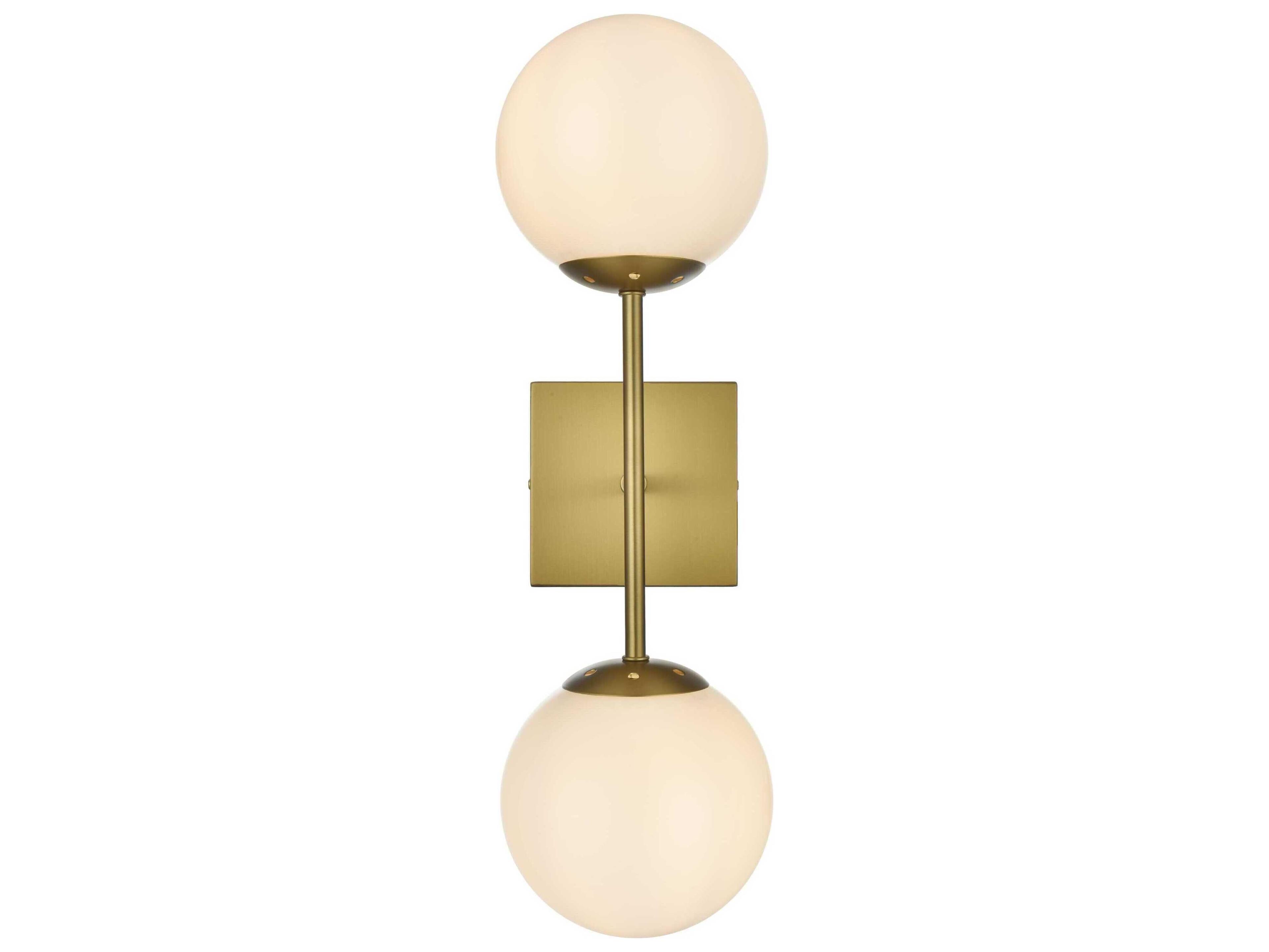 Elegant Lighting Neri 2-Light Satin Gold Wall Sconce