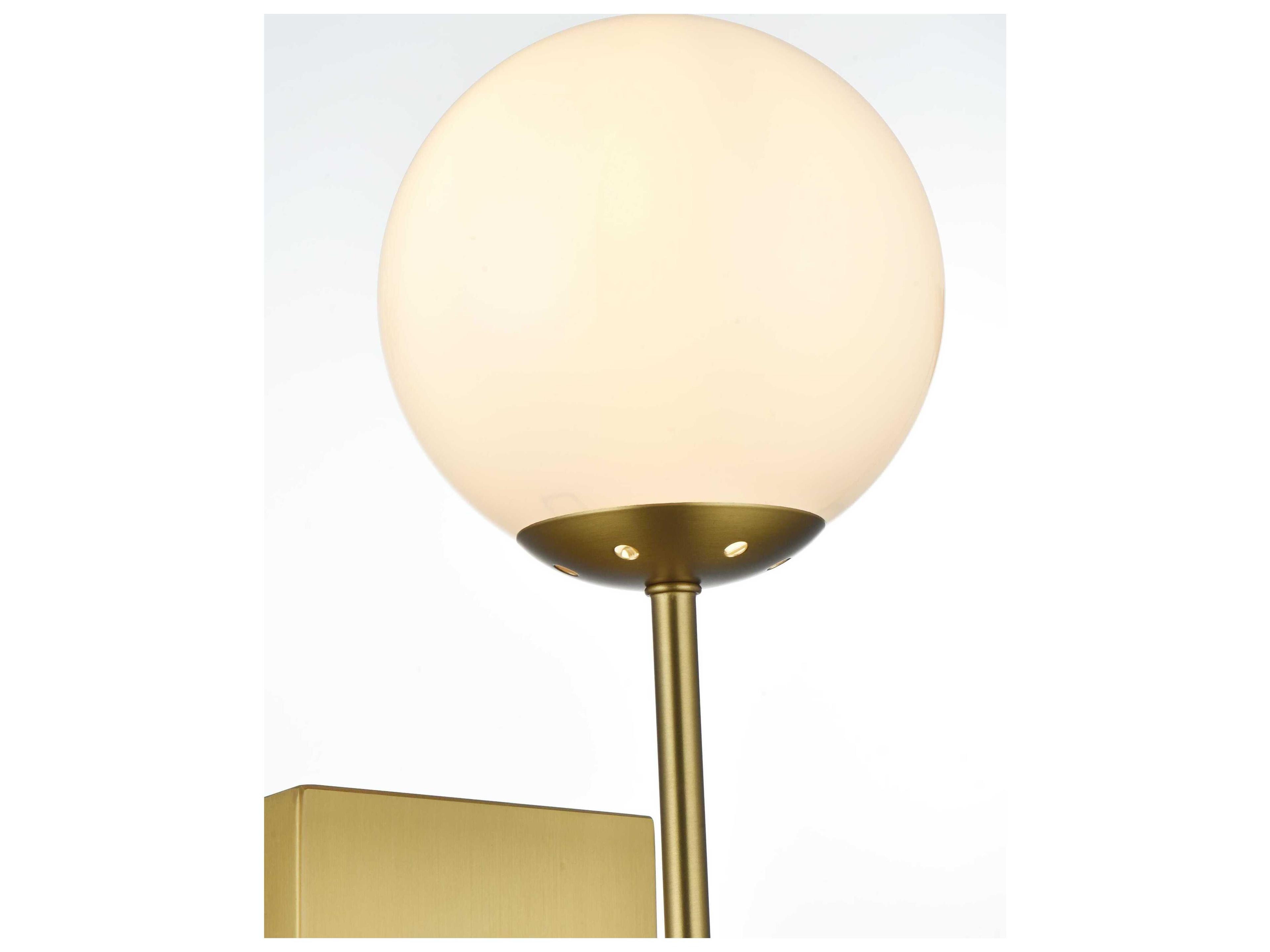 Elegant Lighting Neri 2-Light Satin Gold Wall Sconce