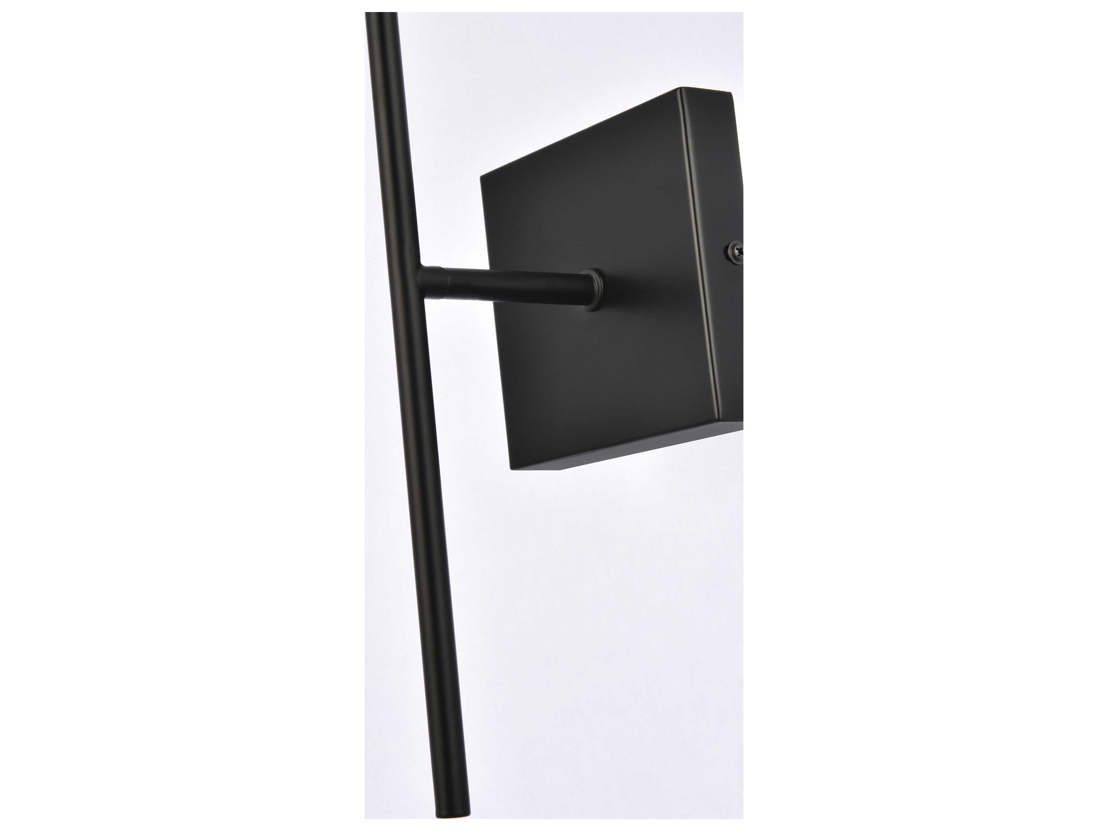 Elegant Lighting Neri 1-Light Black And White Glass Wall Sconce