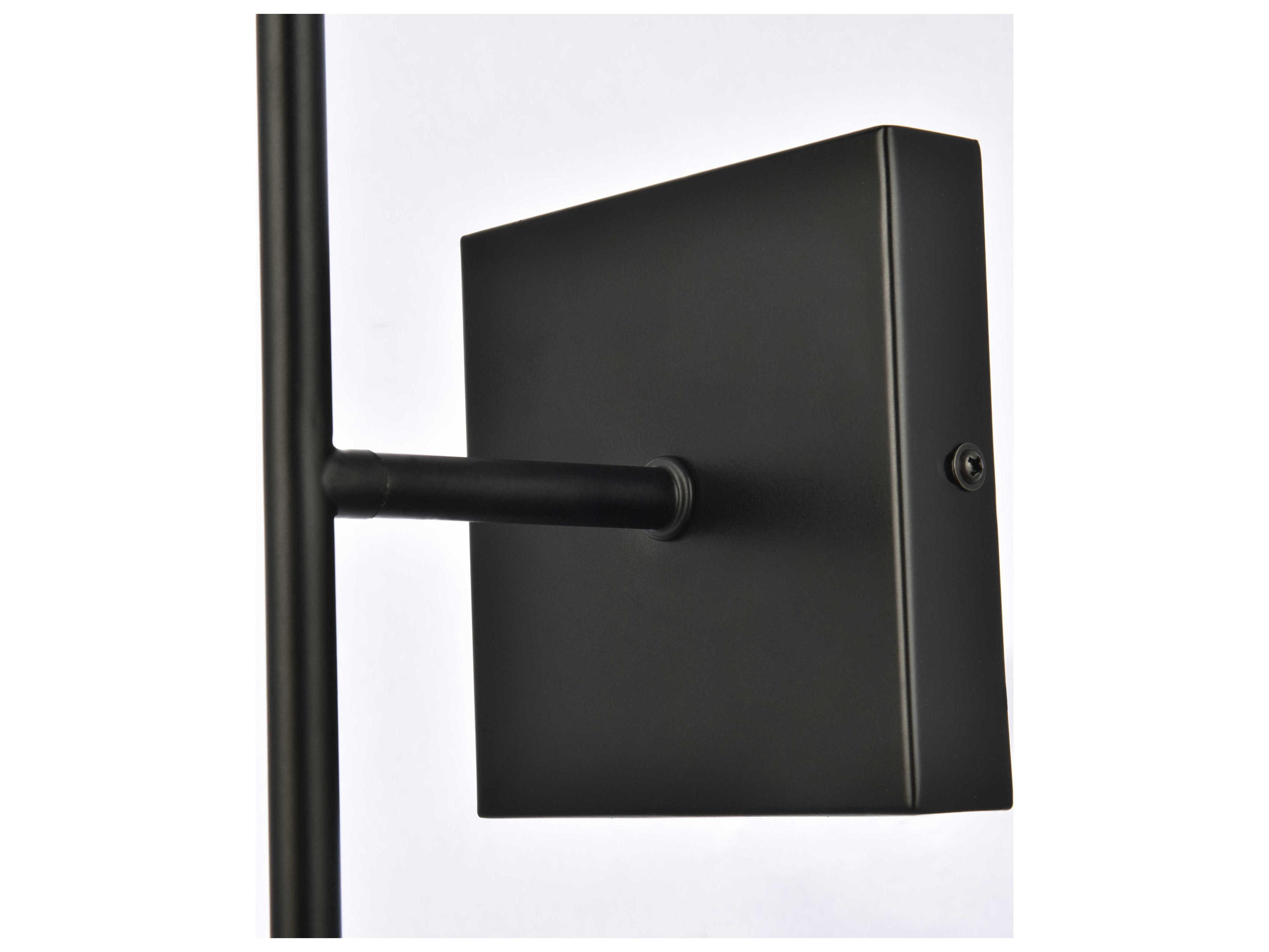 Elegant Lighting Neri 1-Light Black And White Glass Wall Sconce