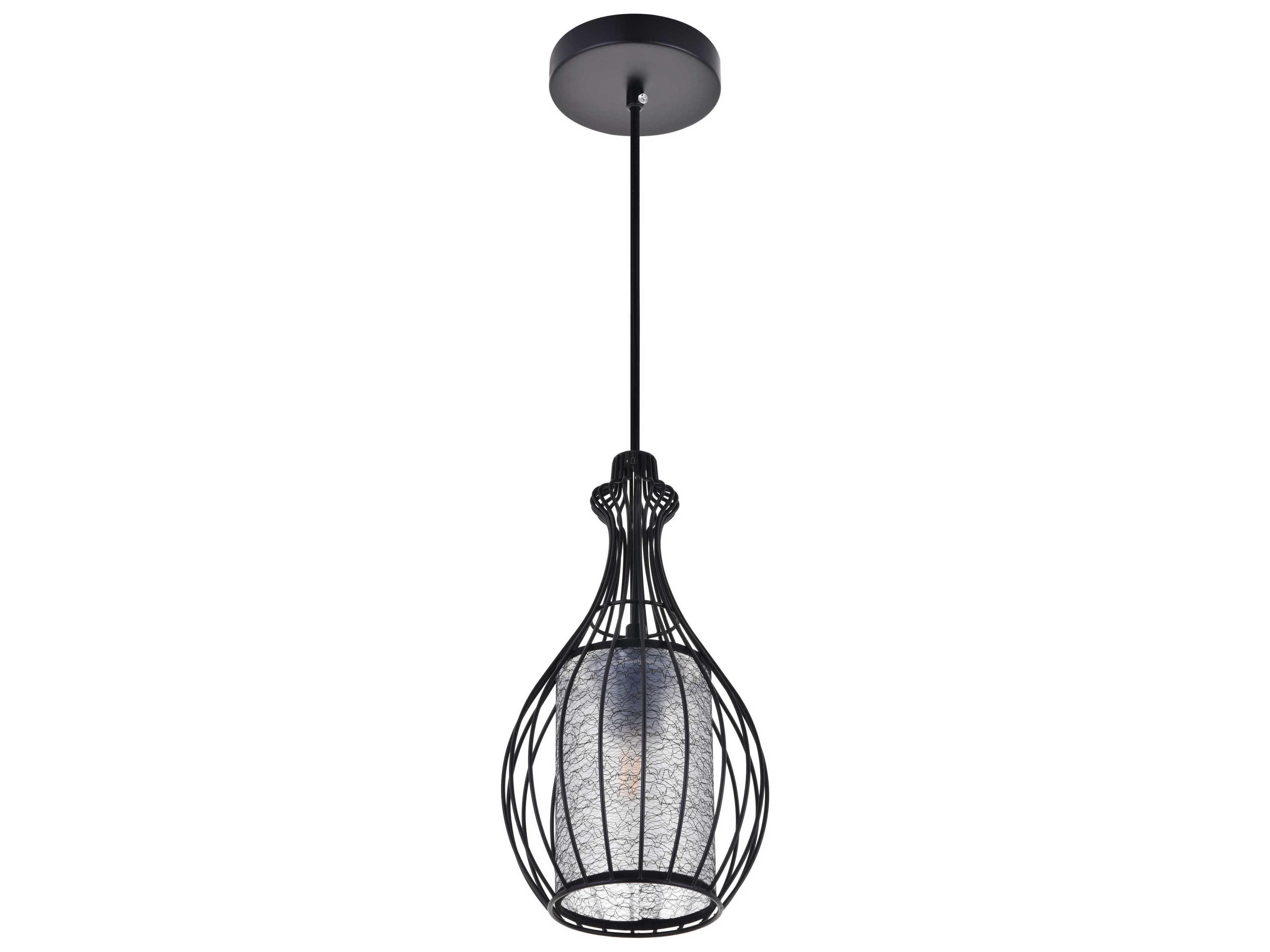 Elegant Lighting Miya 1-Light Black Mini Pendant