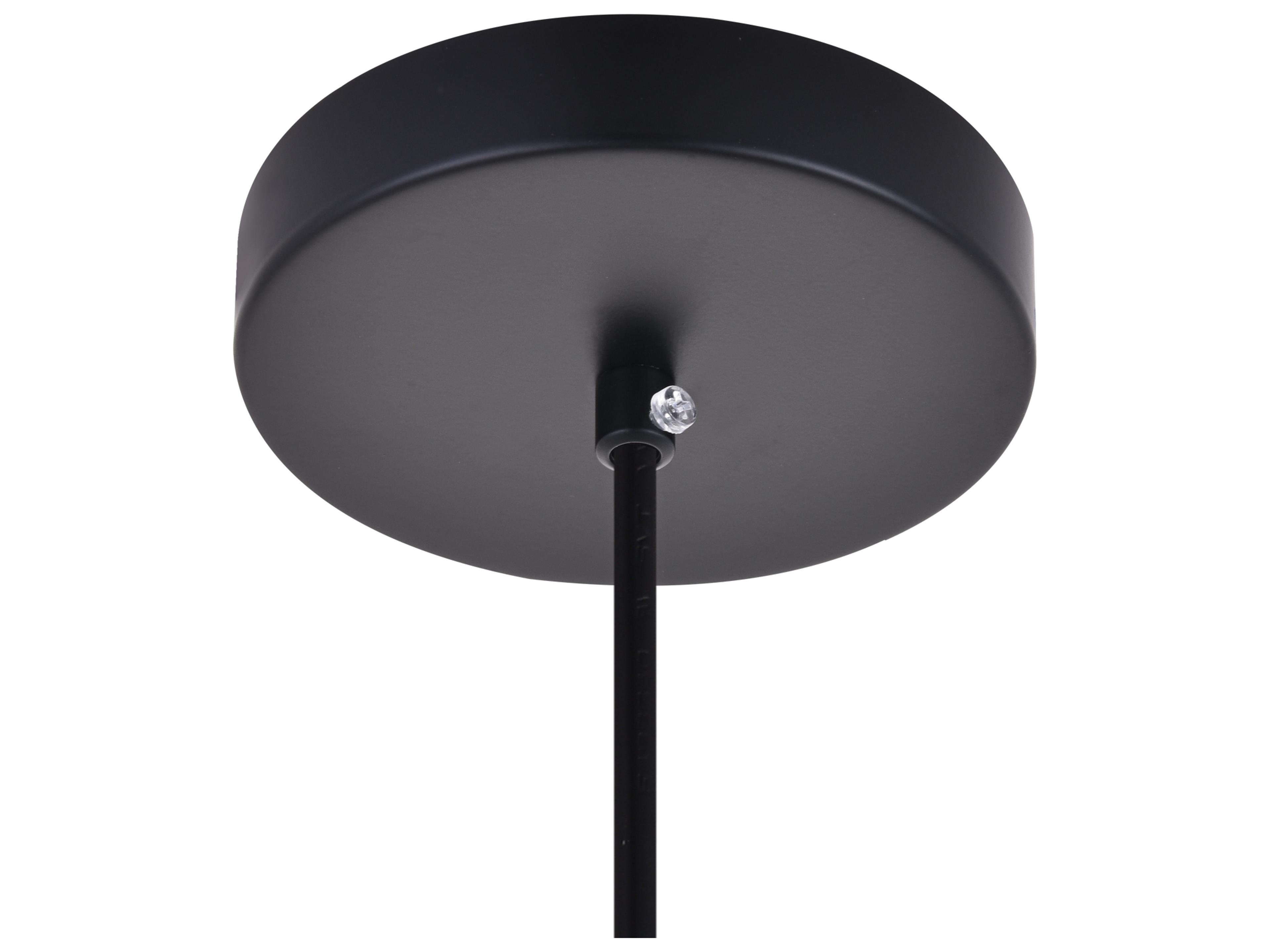 Elegant Lighting Miya 1-Light Black Mini Pendant
