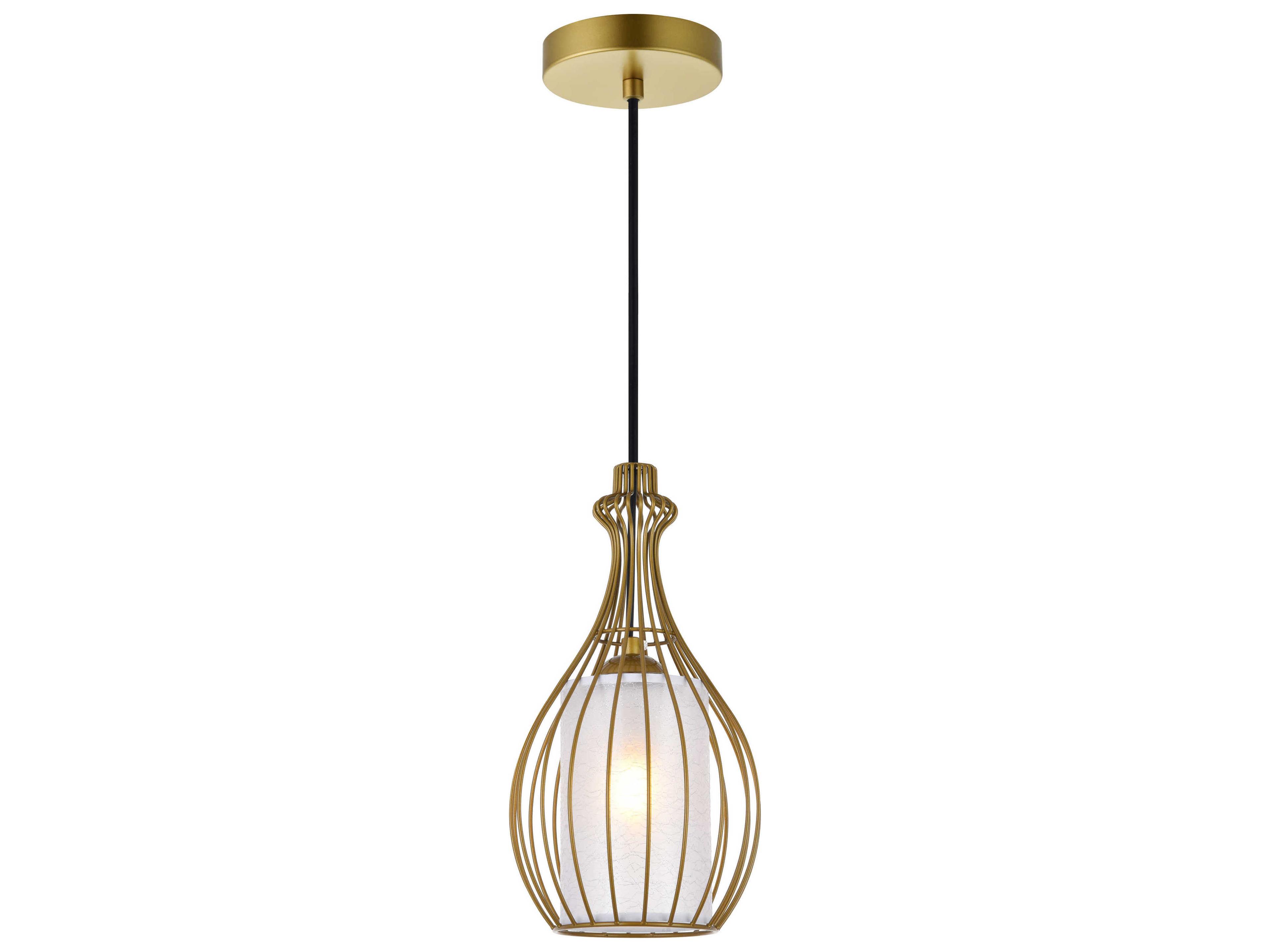 Elegant Lighting Miya 1-Light Black Mini Pendant