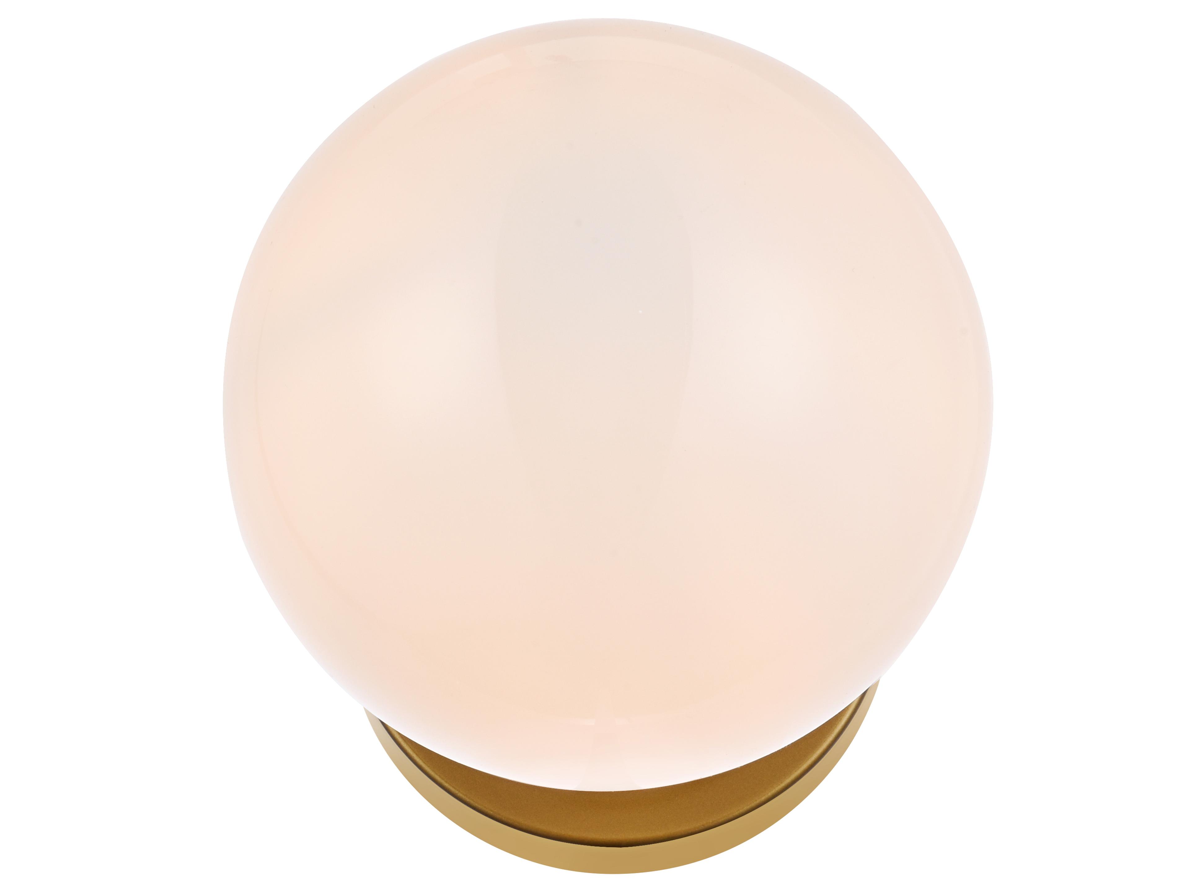 Elegant Lighting Mimi 1-Light Brass And Frosted White Glass Wall Sconce