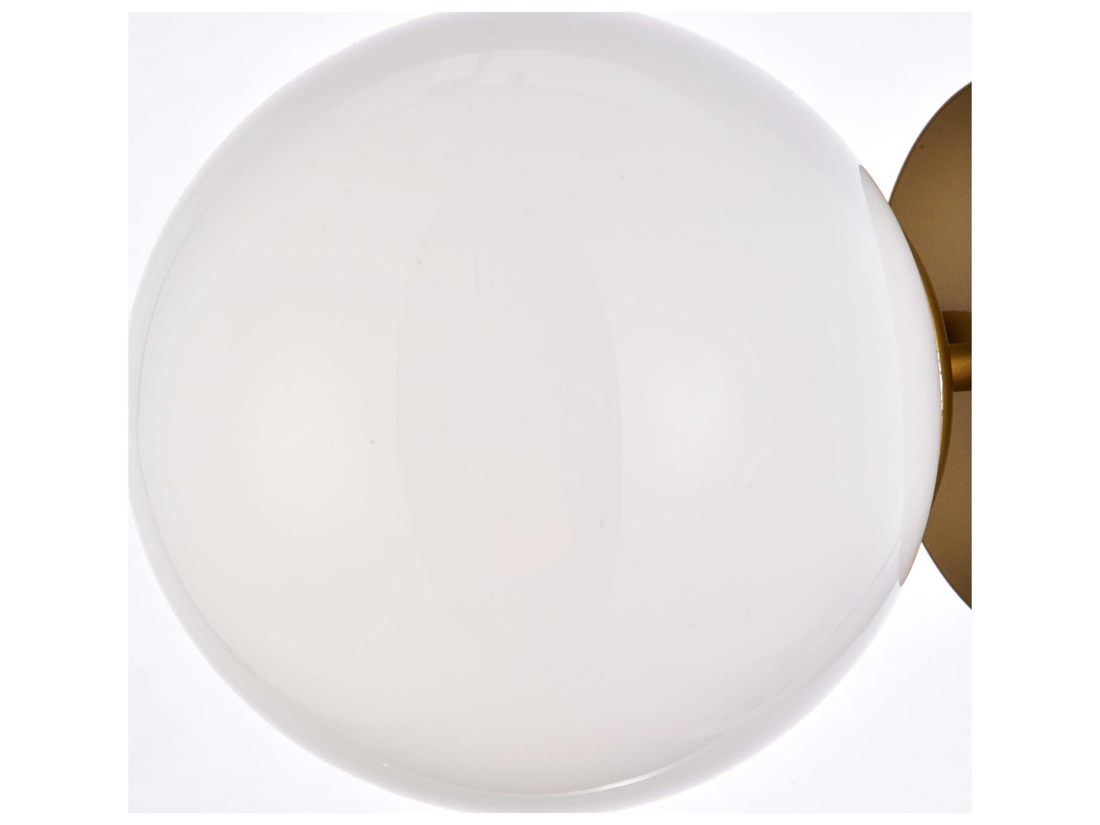 Elegant Lighting Mimi 1-Light Brass And Frosted White Glass Wall Sconce