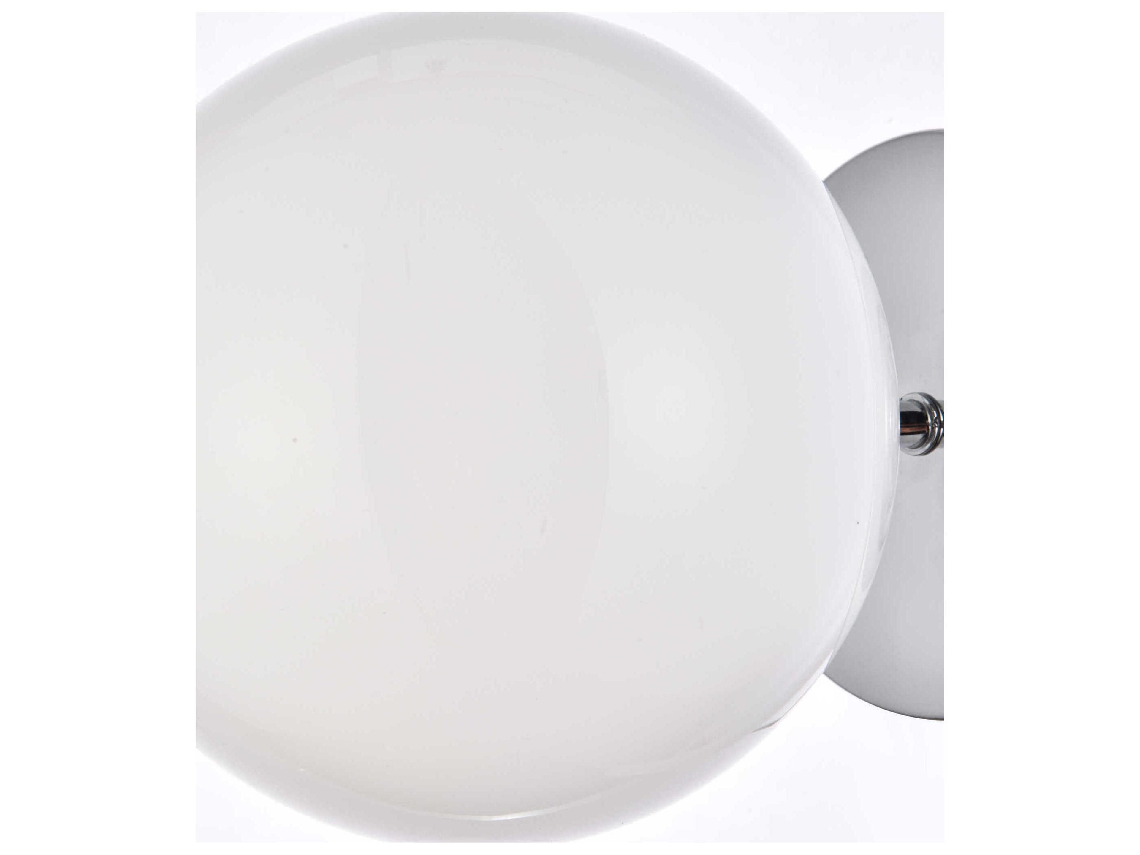 Elegant Lighting Mimi 1-Light Chrome And Frosted White Glass Wall Sconce