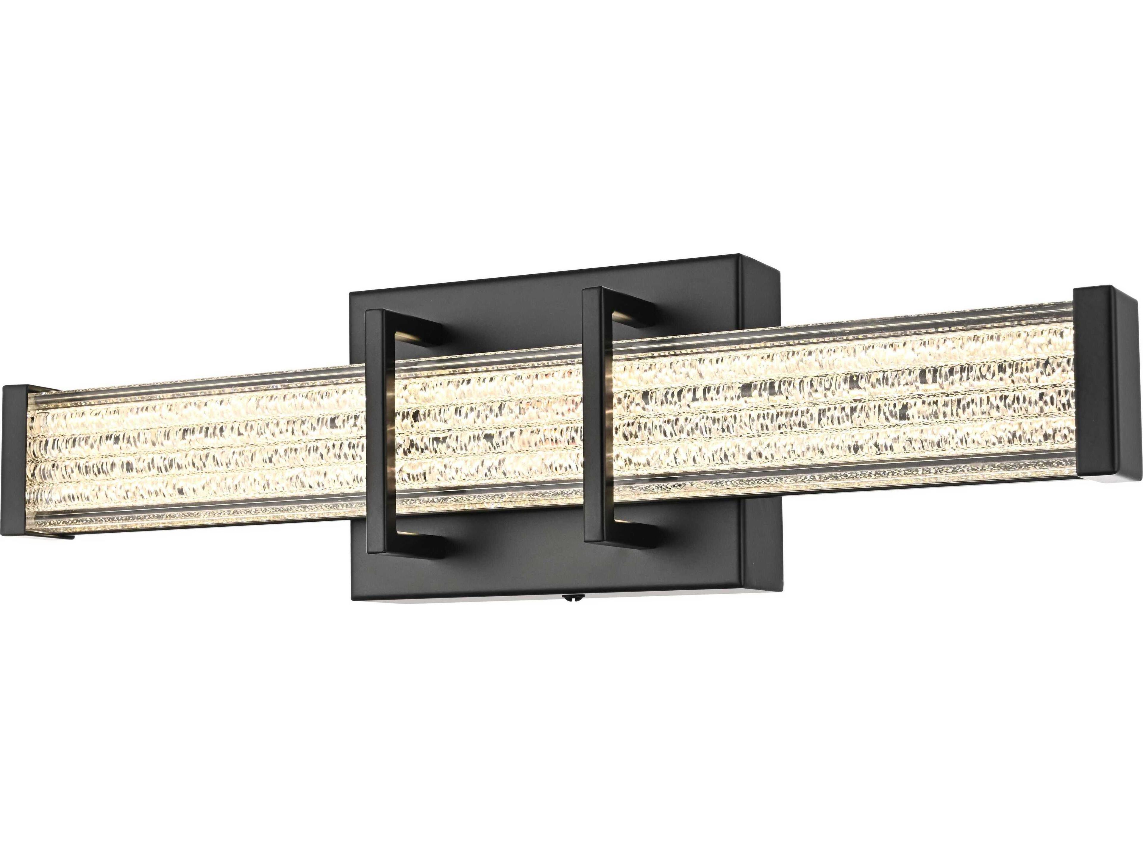 Elegant Lighting Ivaan 1-Light Black Vanity Light