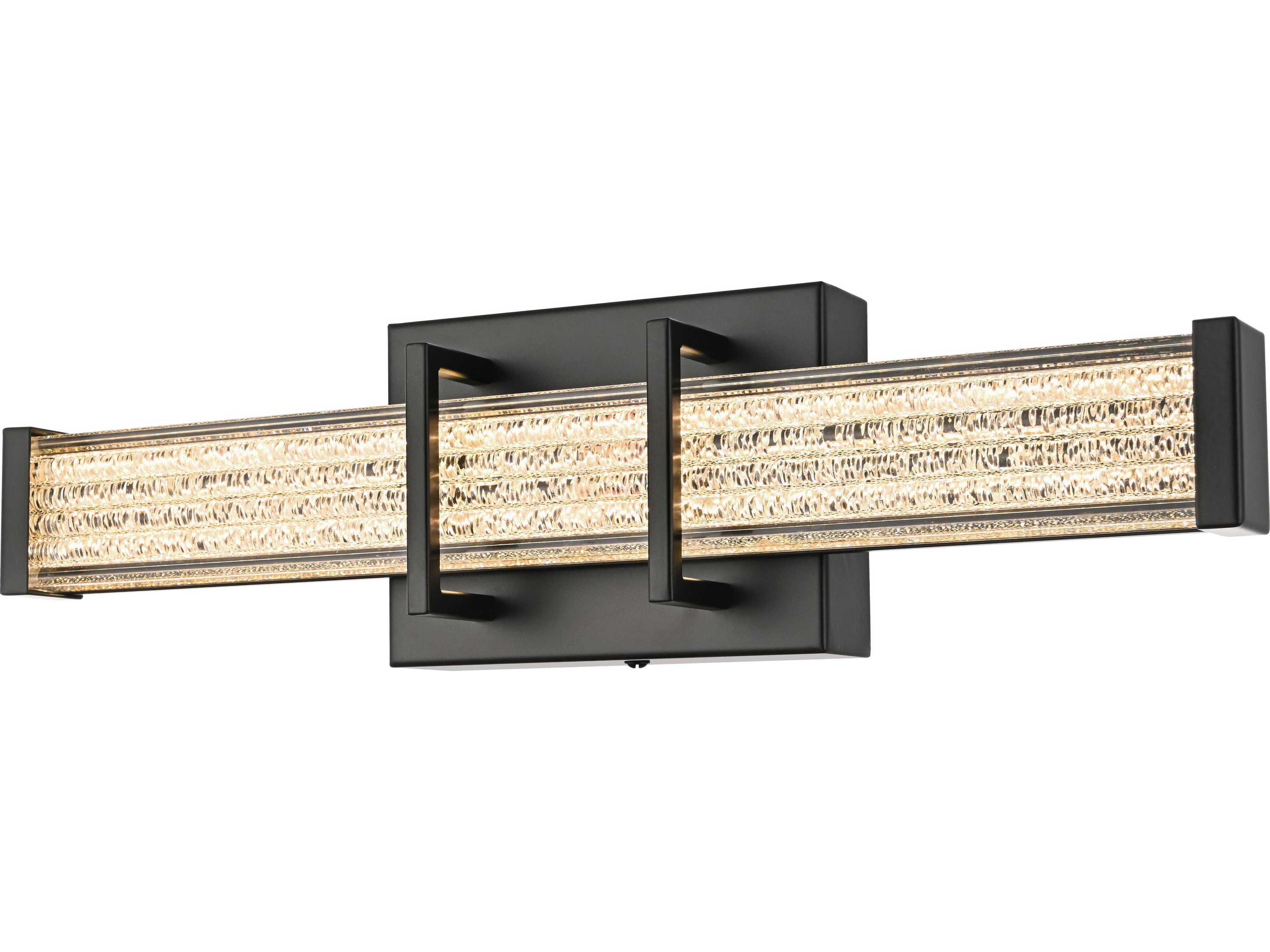 Elegant Lighting Ivaan 1-Light Black Vanity Light