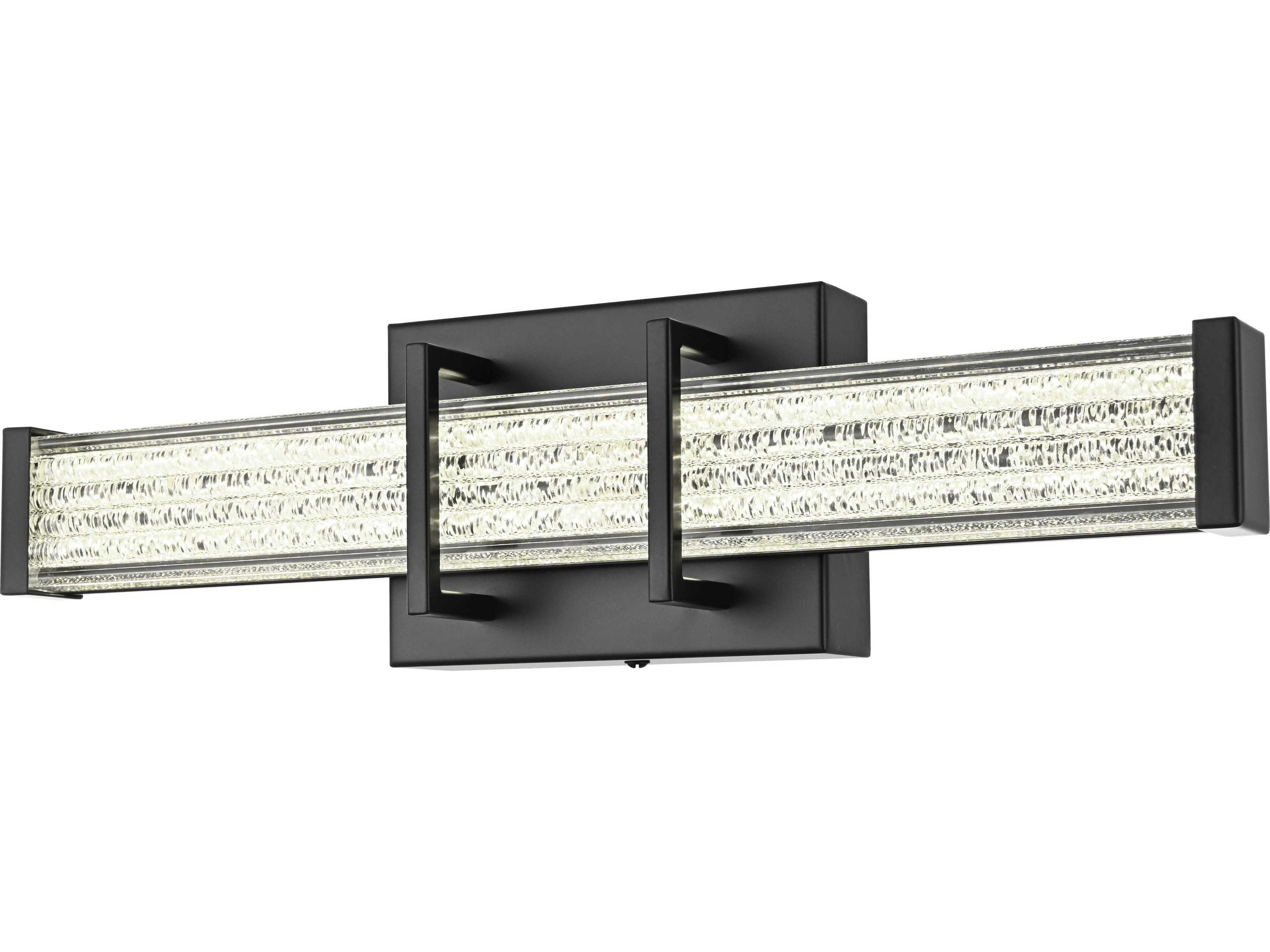 Elegant Lighting Ivaan 1-Light Black Vanity Light