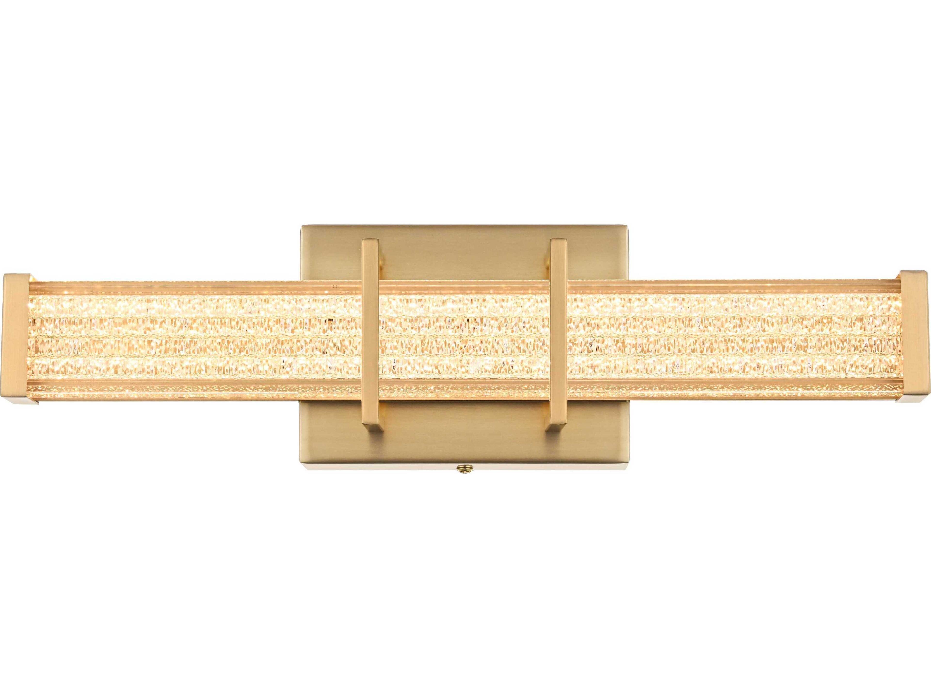 Ivaan 1-Light Satin Gold Black Vanity Light