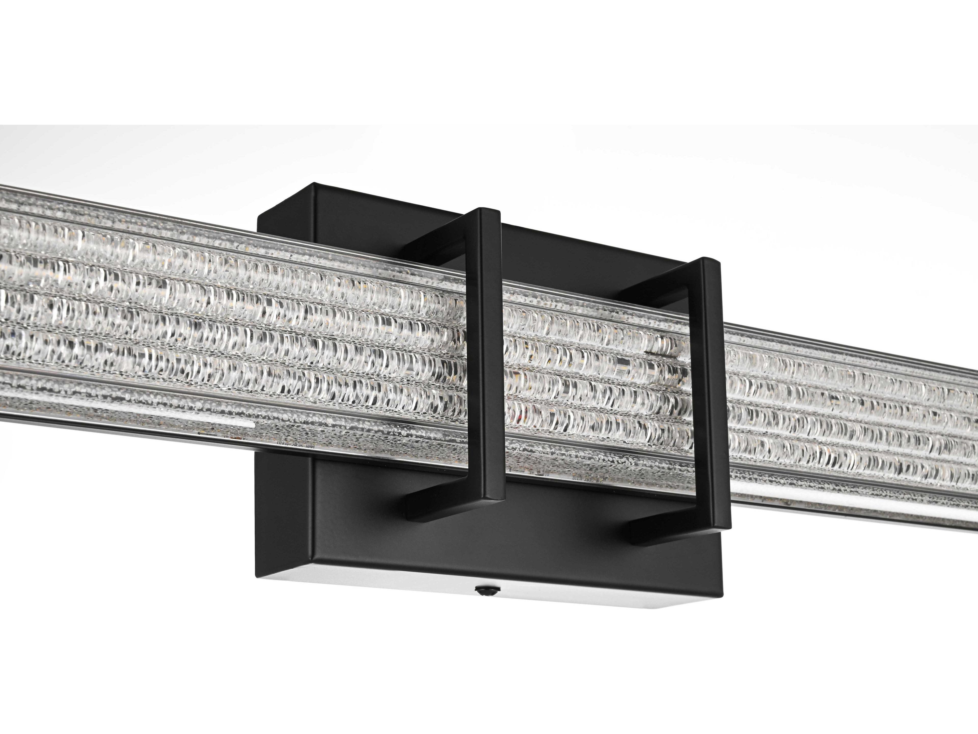 Elegant Lighting Ivaan 1-Light Black Vanity Light