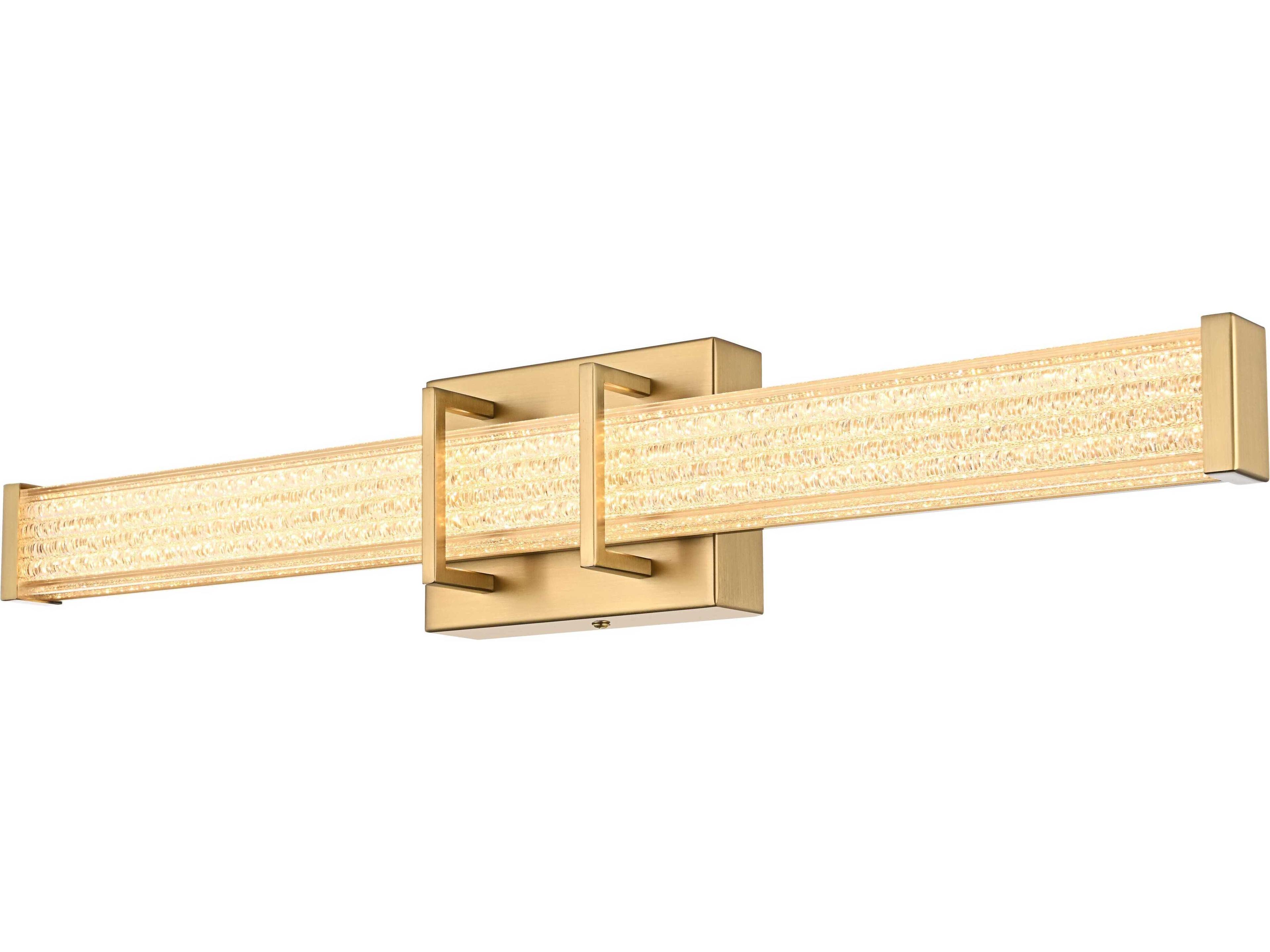 Elegant Lighting Ivaan 1-Light Satin Gold Vanity Light